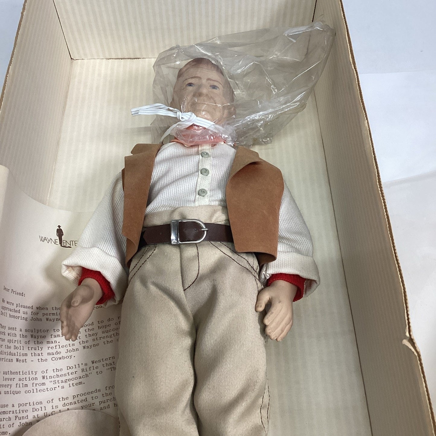 Effanbee 1981 John Wayne "Symbol of the West" Doll - Original Box & Tag NOS
