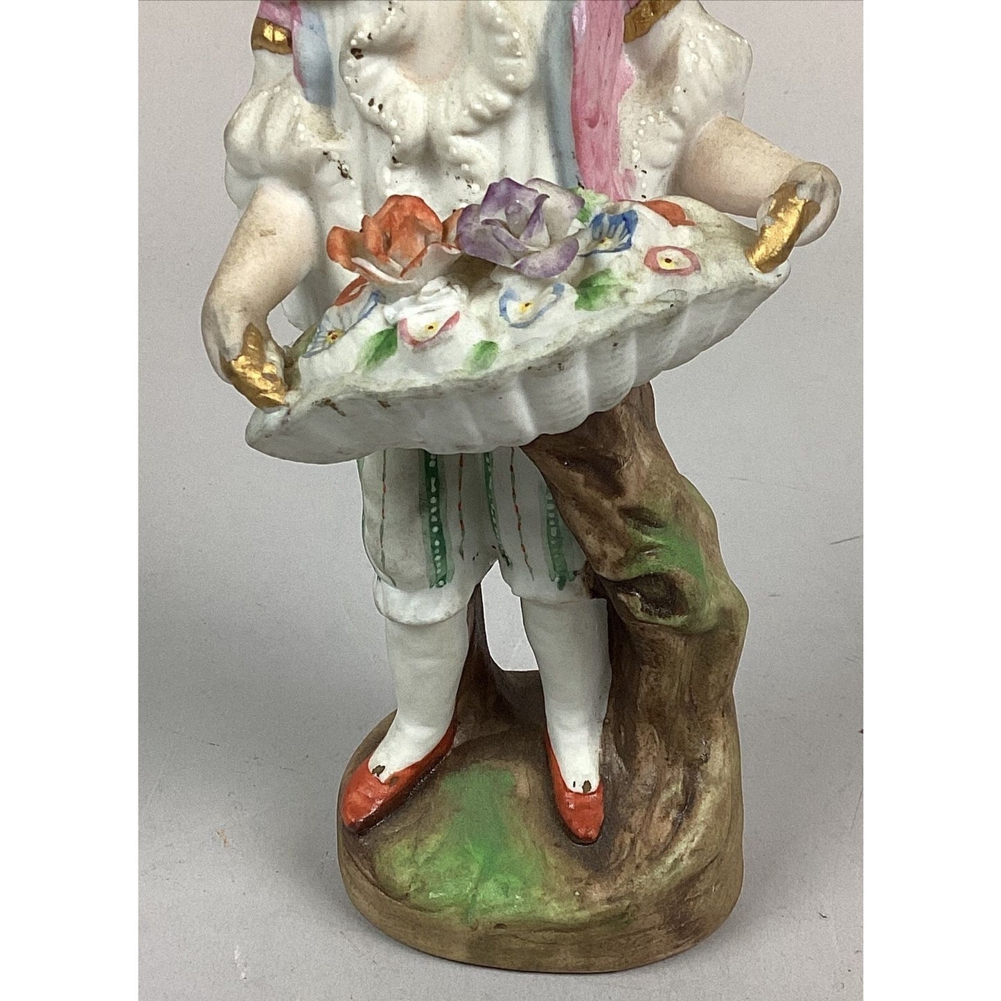 Lenwile China/Ardalt/Japan Hand Painted Figurine - Boy W/ Flowers - #6443