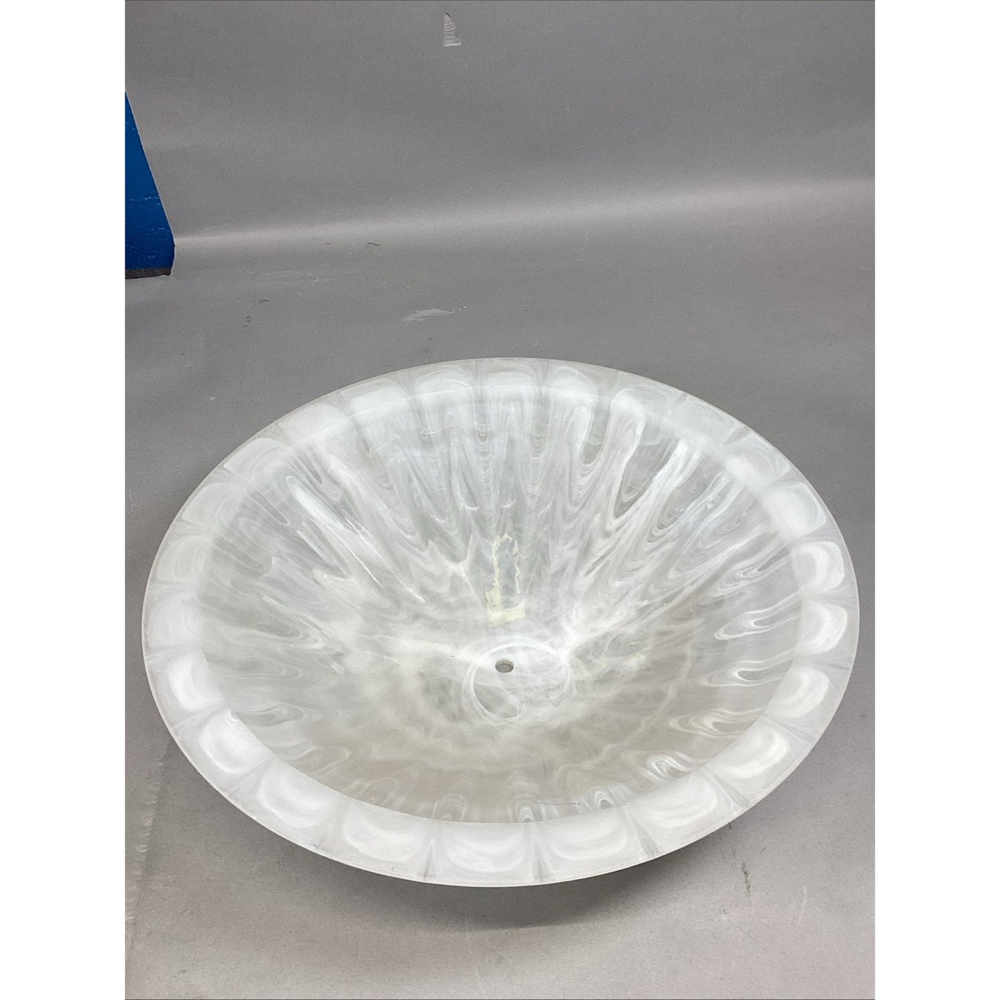 Vintage Frosted Glass Pendant Light Shade - 15.75”Dx5.5”H