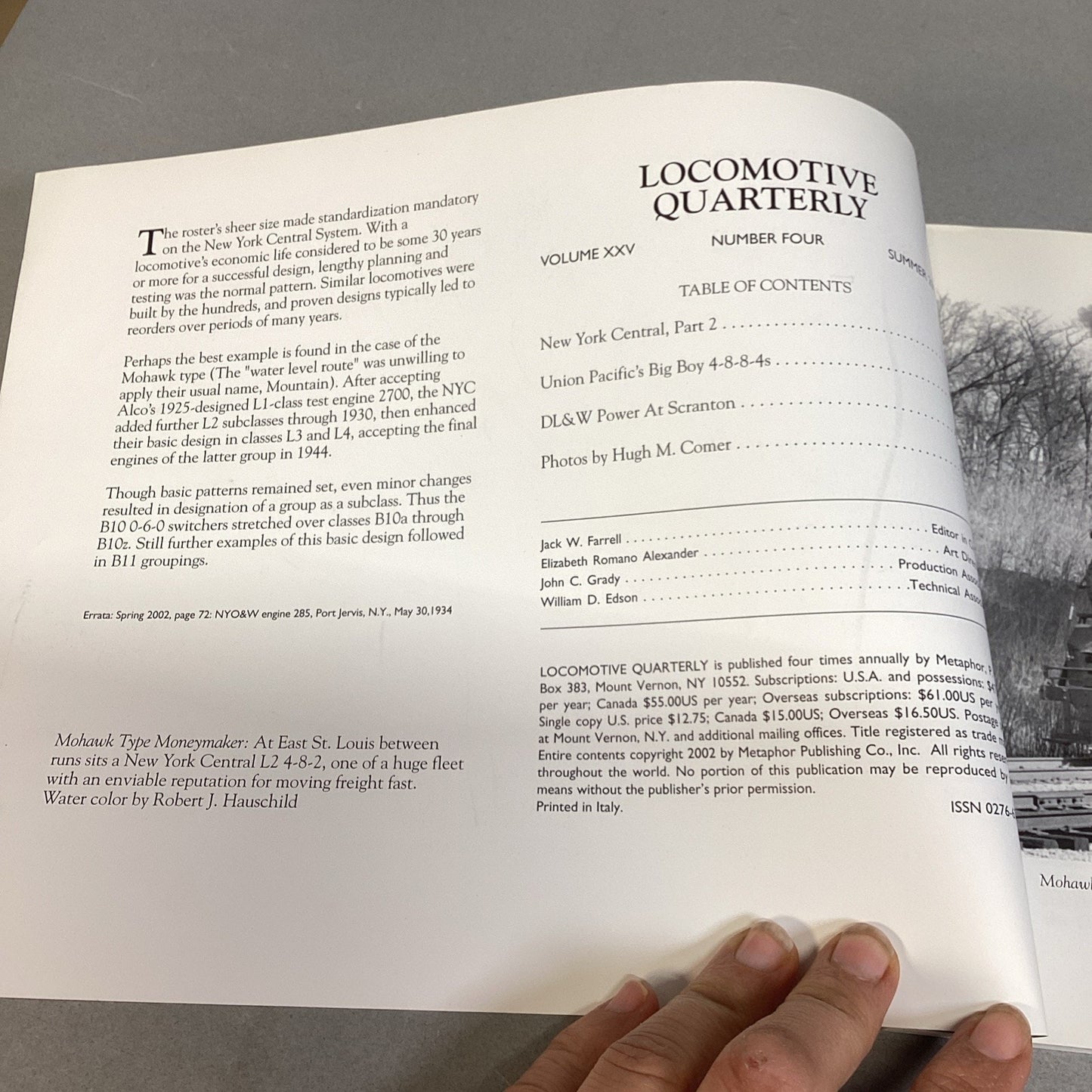 Locomotive Quarterly Summer 2002 - Volume XXV Number 4