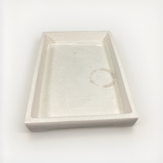 Porcelain Heavy White Serving Tray - 15.75x10.75x2”