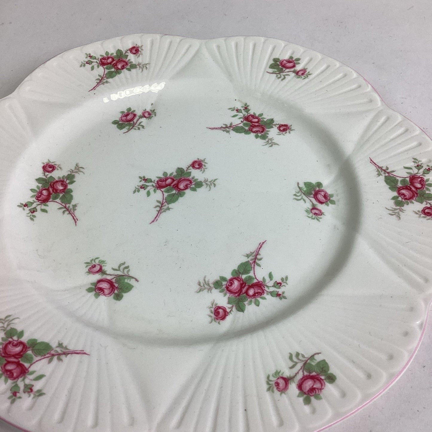 Set Of 2 Shelley Bridal Rose Fine Bone China Salad Plates - #13545 - England