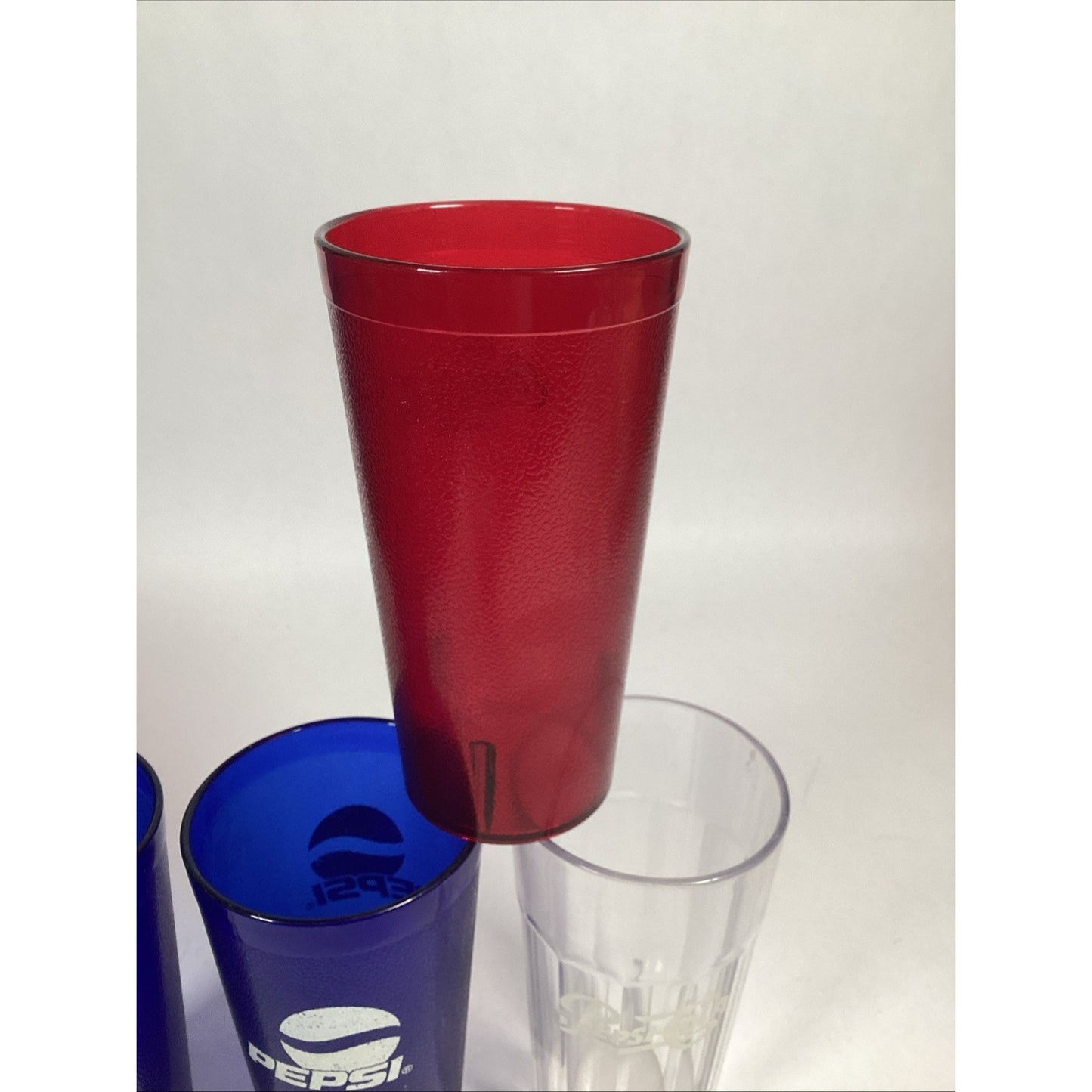 Lot Of 5 Vintage Coca Cola And Pepsi Plastic Tumblers