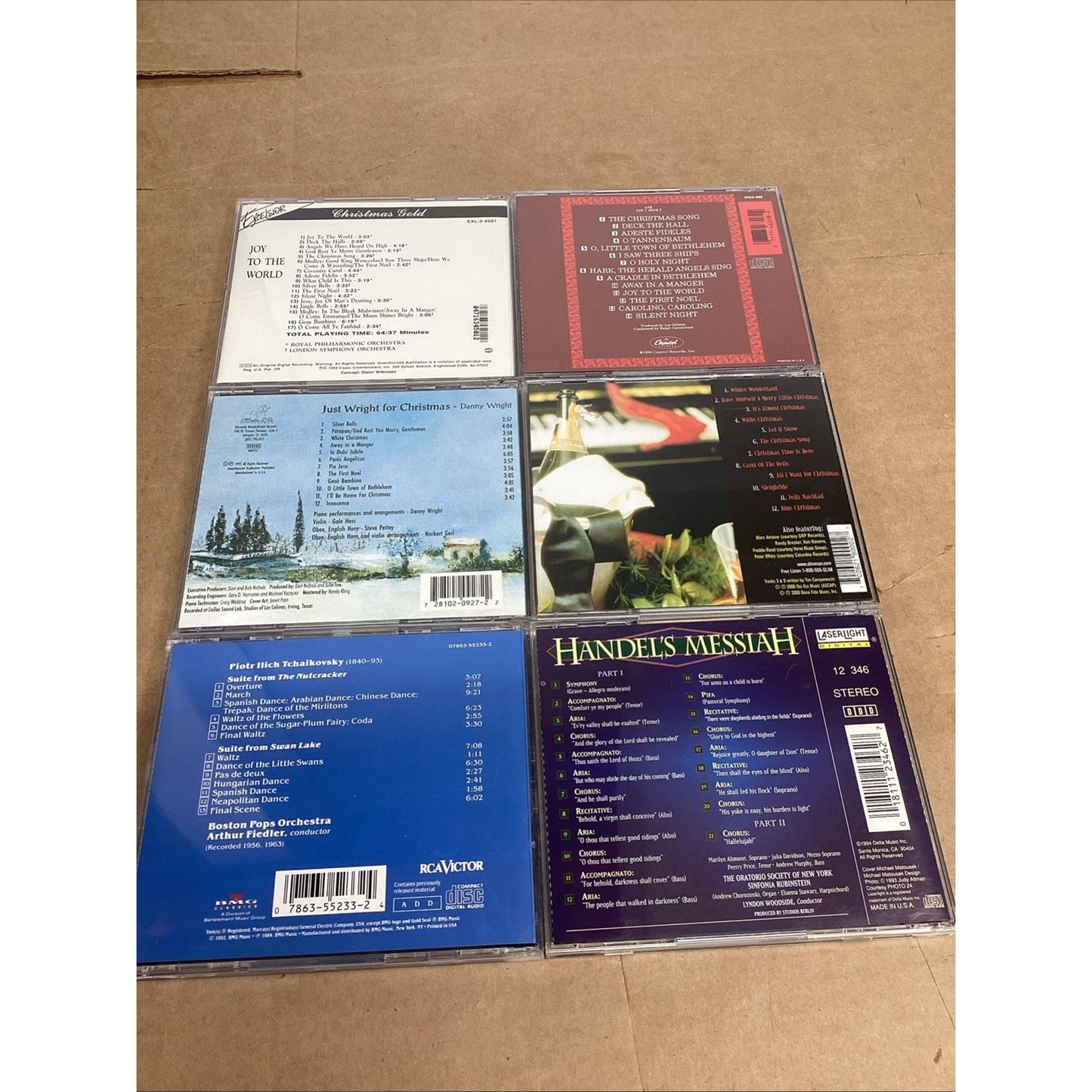 Lot Of 6 Christmas CDs - Handel’s Messiah, Nat King Cole, Danny Wright