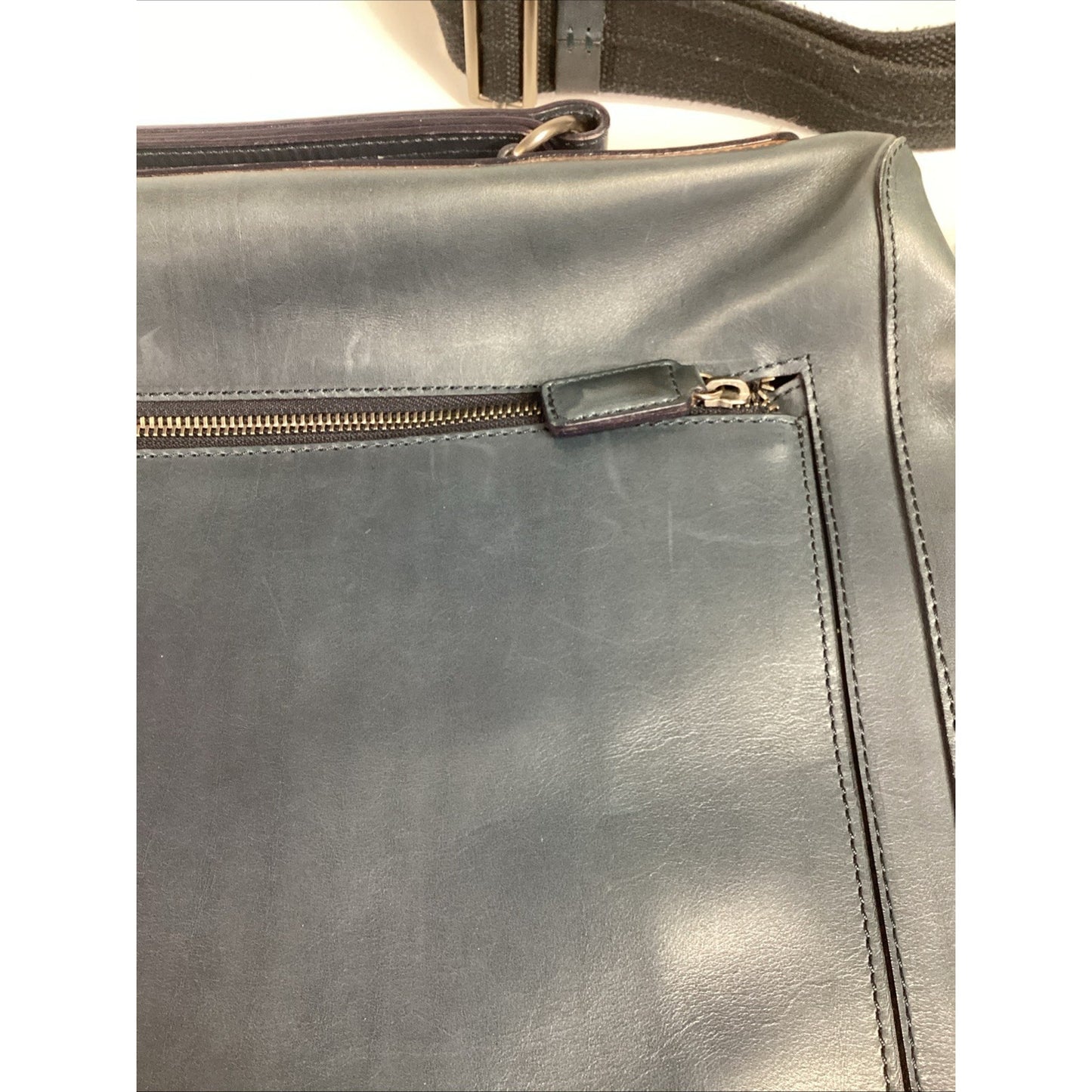 Marni Navy Blue Leather Tote Shoulder Messenger Bag W/ Shoulder Strap/2 Pockets