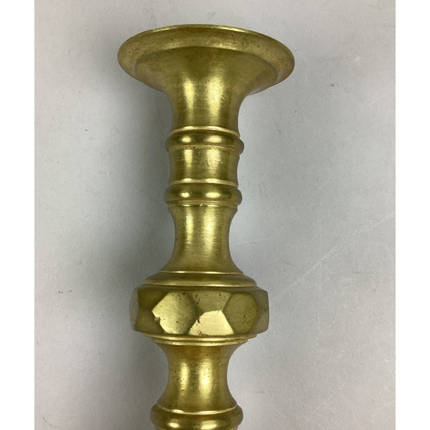 Pair Of Vintage Solid Brass Ornate Candle Stick Holders - 11 1/2”