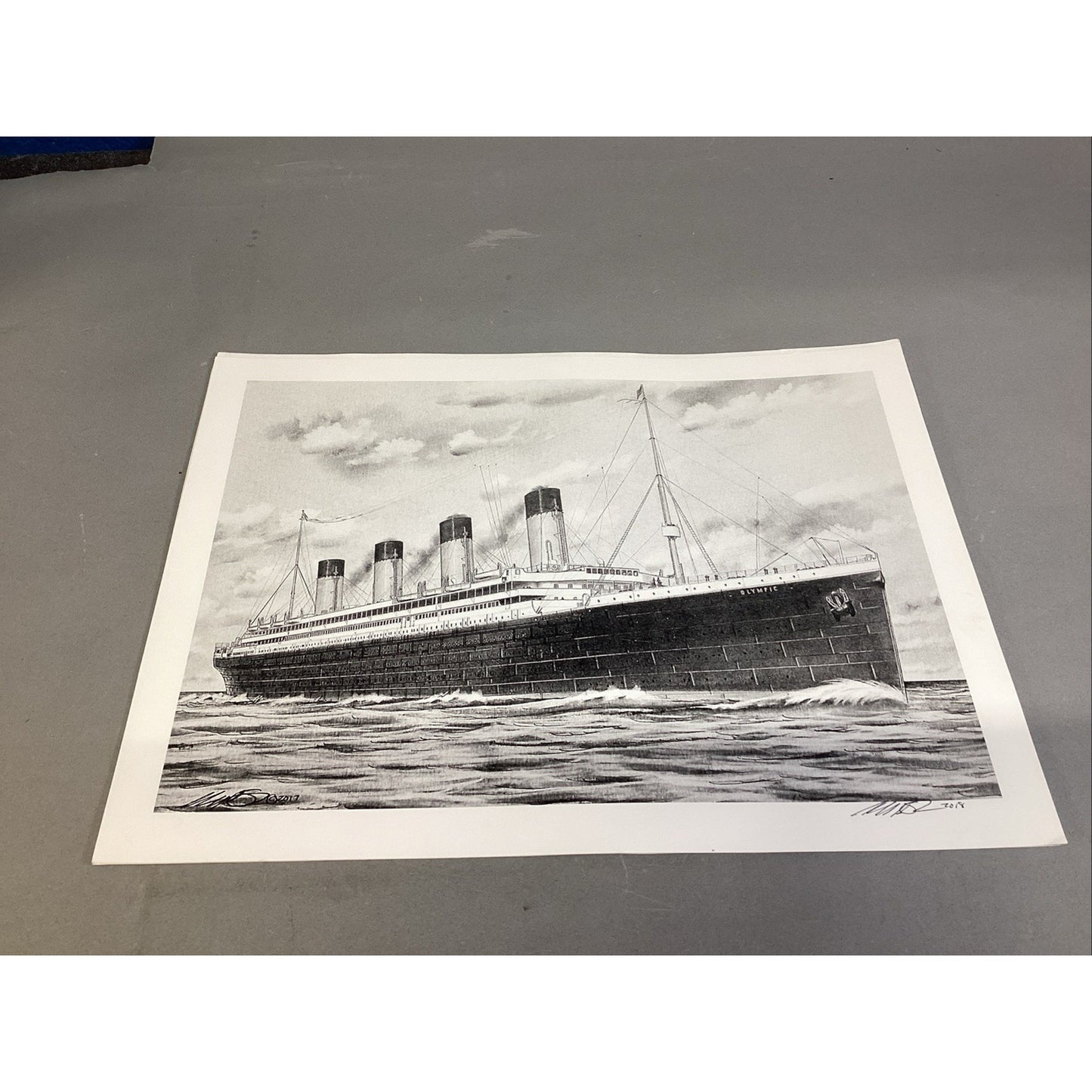 USS Olympic Ship Art Print - 16x12” - Signed In 2018