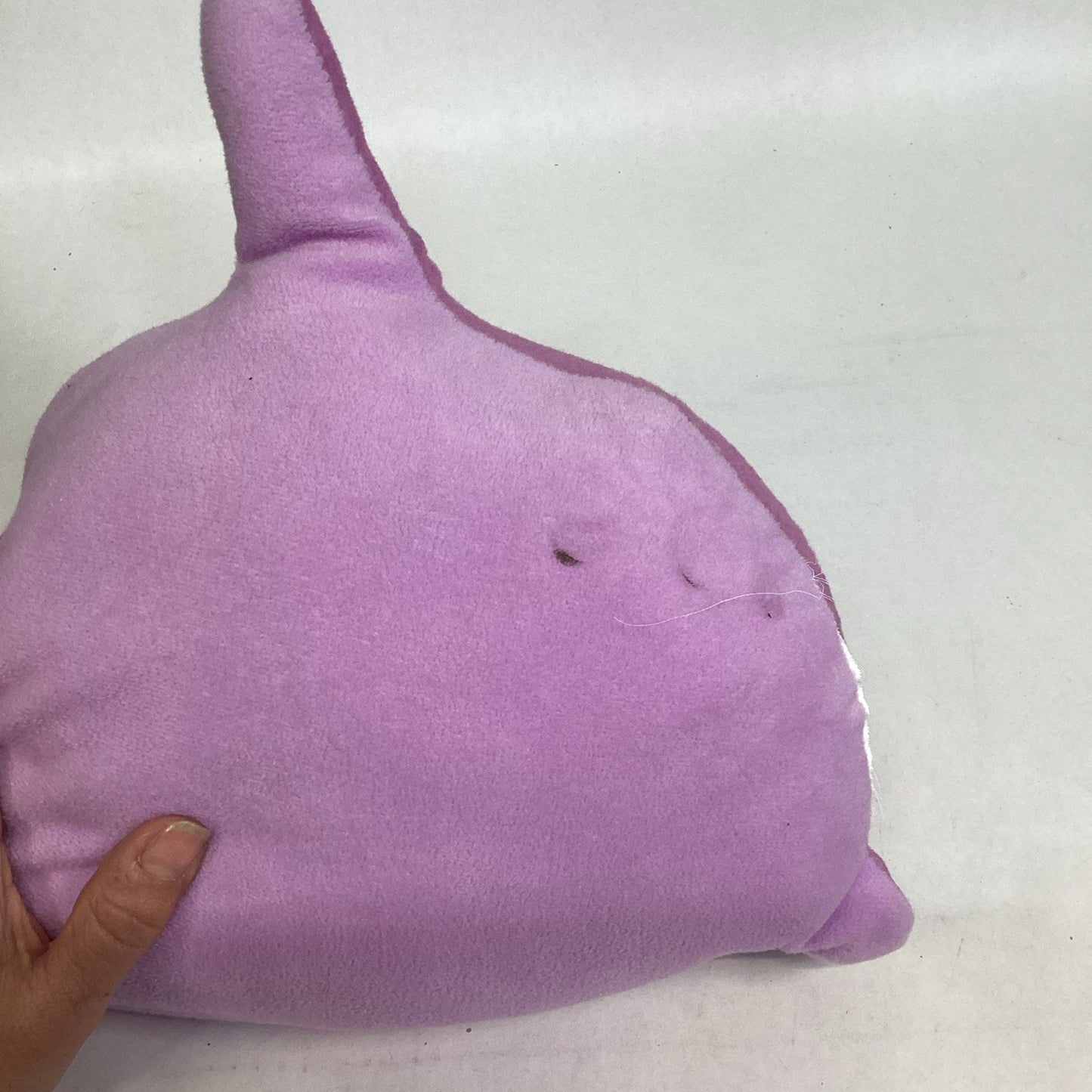 Purple Narwhal Unicorn Whale Rainbow Stuffed Animal Pillow Plush 17" Long