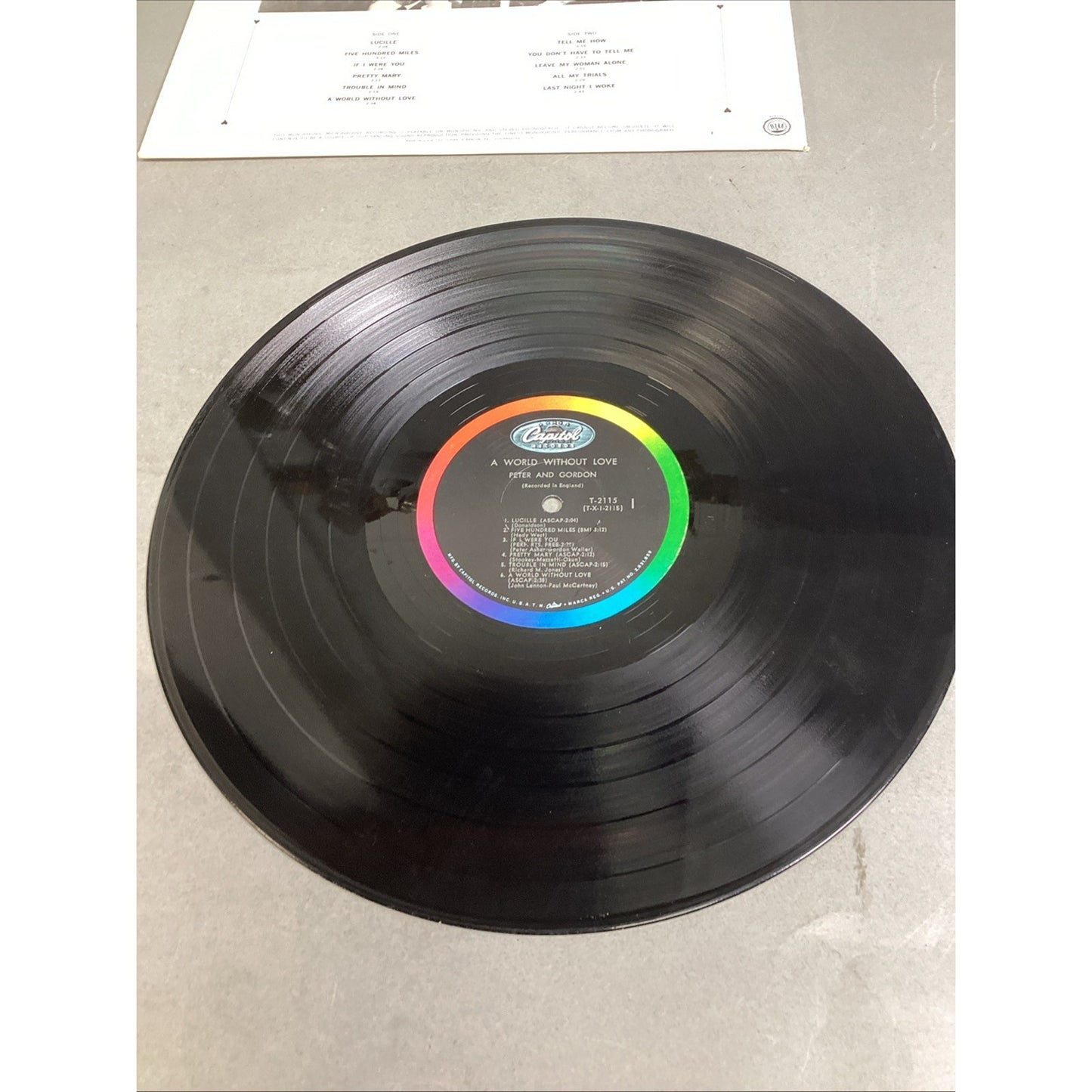 Peter & Gordon / A World Without Love LP Capitol 2115 Mono