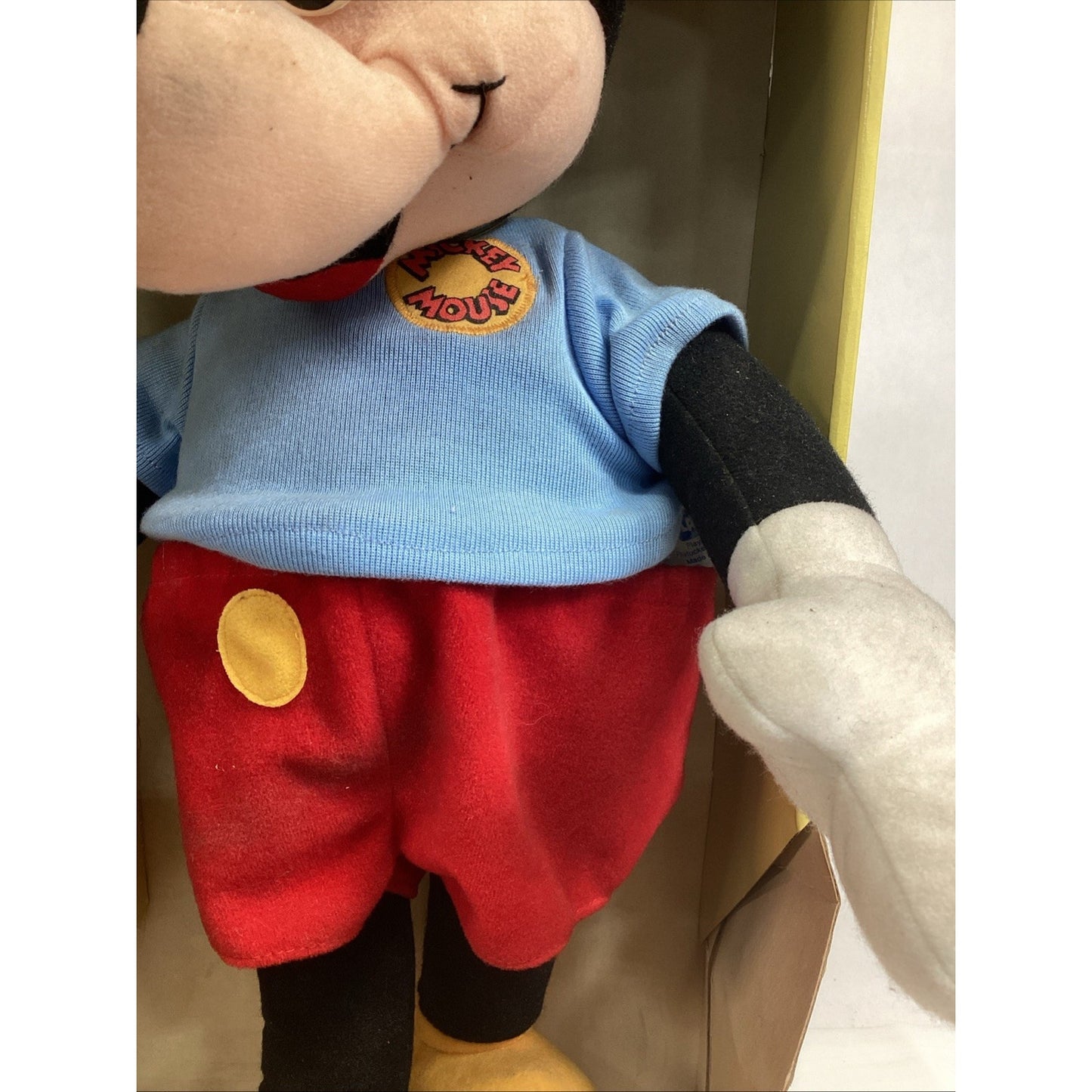 1988 DISNEY Talking Mickey Mouse Pull String Playskool 22" Plush 70488 Works