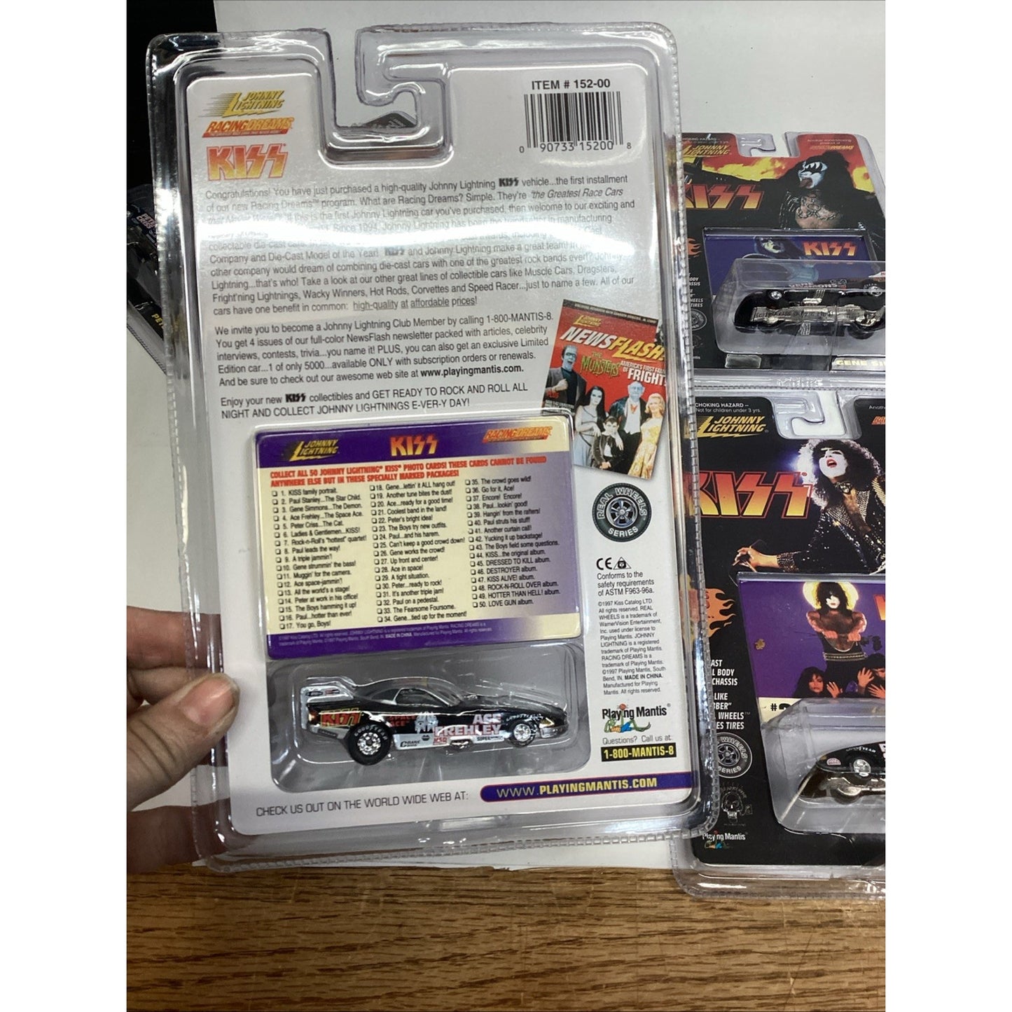 Set Of 4 Vintage 1997 NOS KISS DRAGSTERS - Peter Criss, Gene Simmons, Ace & Paul