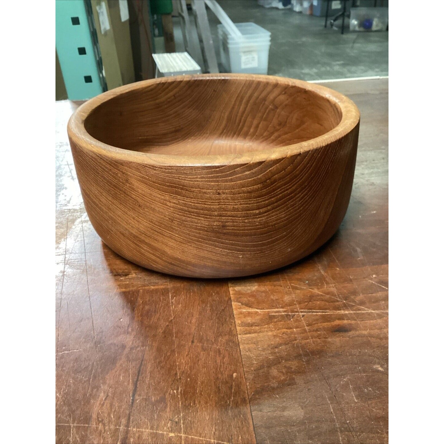 Vintage MCM Teakwood Bowl - Made In Thailand- 4x10”