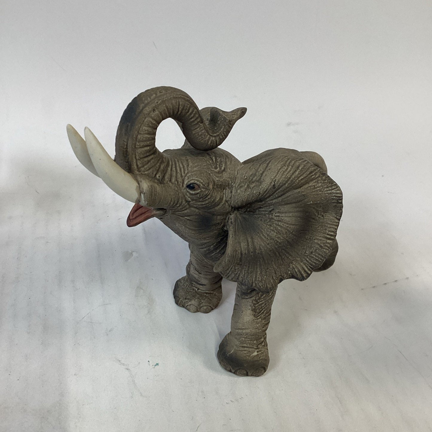 Lot Of 3 - 2 Bull Elephant Figurines & 1 Candle
