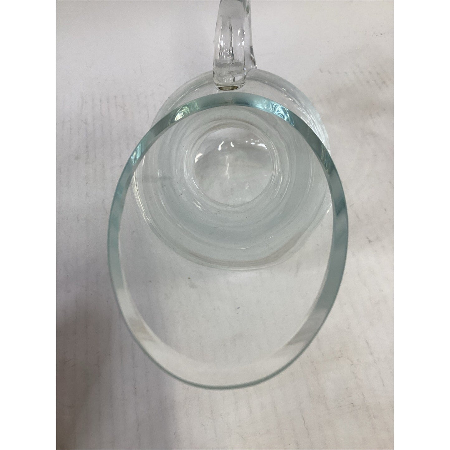 Vintage Bormioli Rocco Hand Blown Glass Pitcher With Handle – 13.5”L