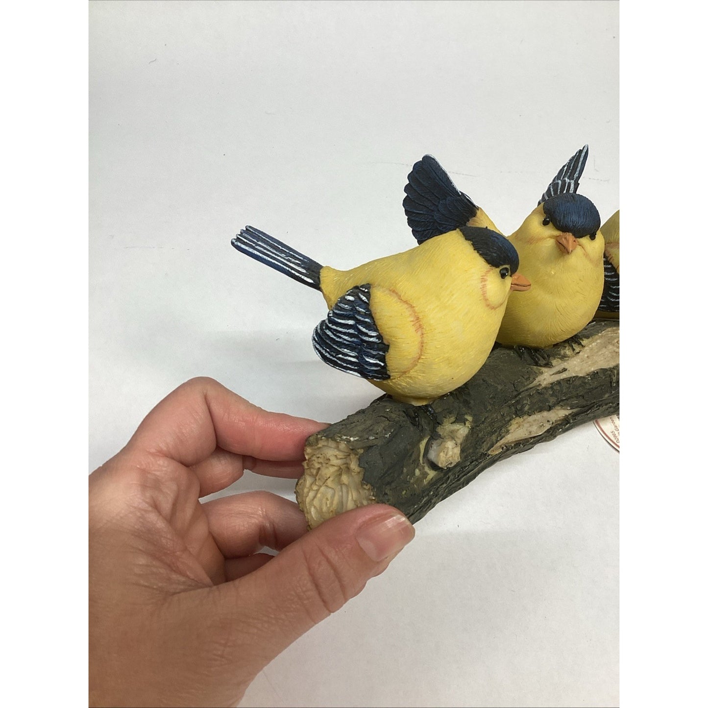 Tii Collections 4 Finch Birds On A Tree Branch Figurine Home Decor- Resin D2865