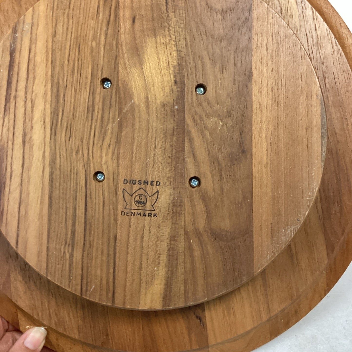 Vintage 1964 Digsmed Danish Modern Teak Wood Serving Tray Chacuterie Board