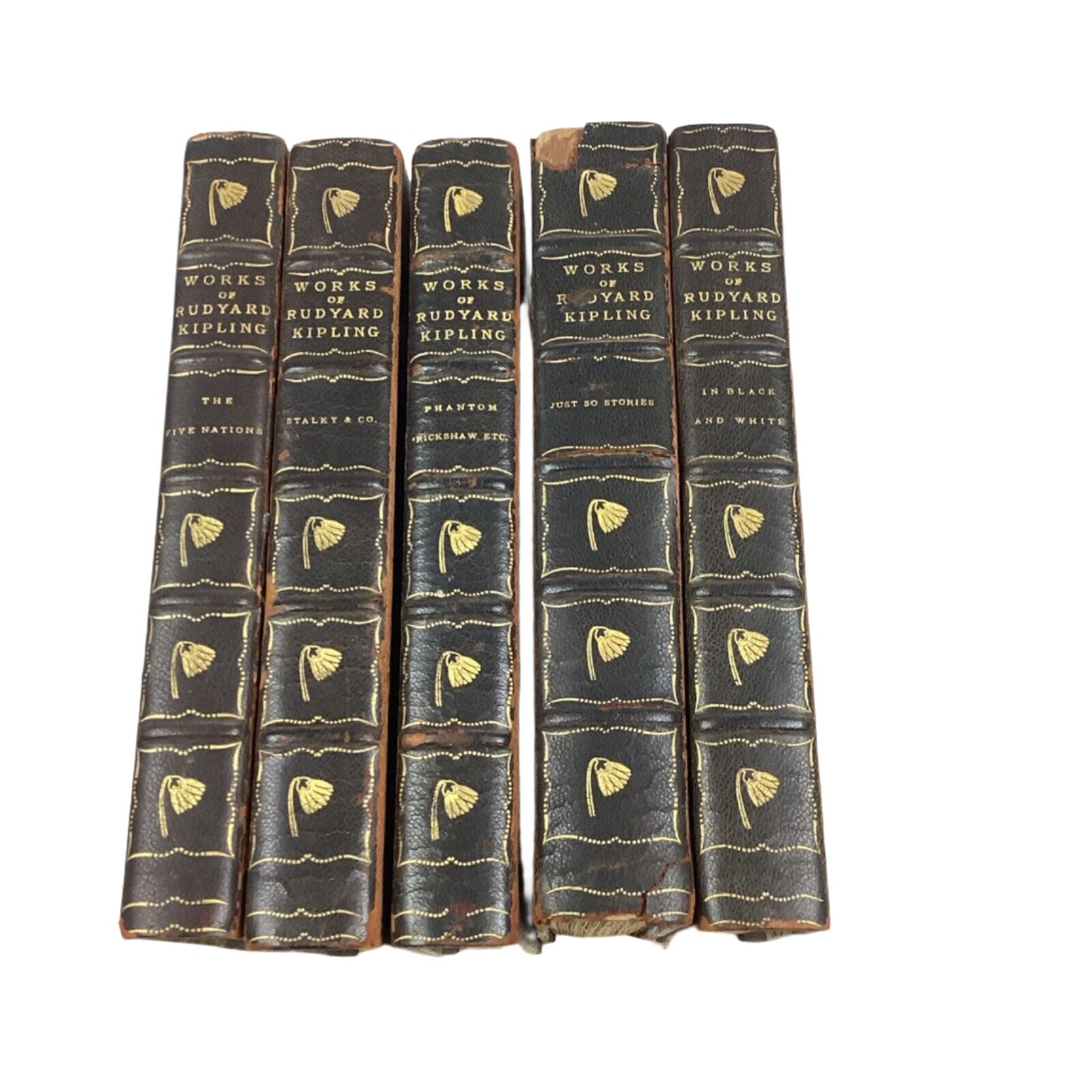 The Works Of Rudyard Kipling - Set Of 5 Antique Books