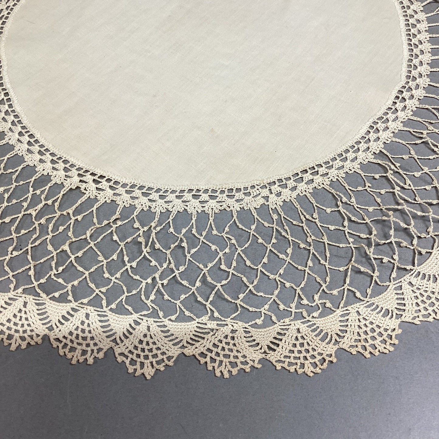 Set Of 2 Elegant Antique Handmade Needle Lace Doilies