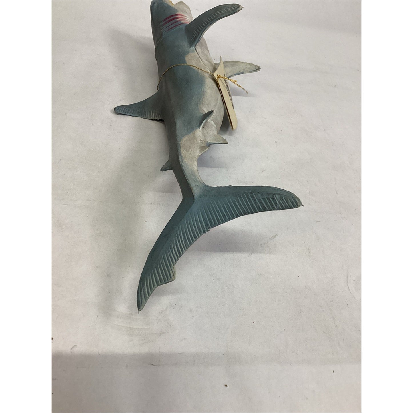 Vintage 1995 Rubber Great White Shark Toy - #10084 - 13”L