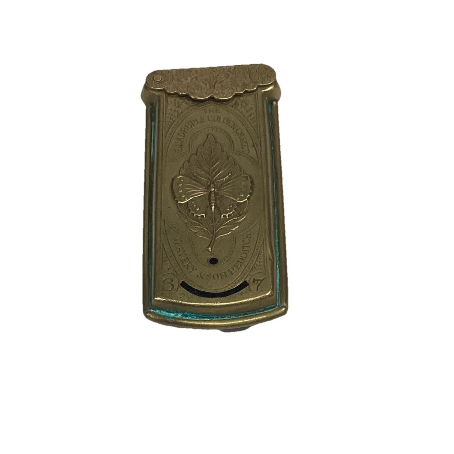 Antique 1868 Gold Gilt Wavery & Sons Redditch Quadruple Golden Casket Needle Case