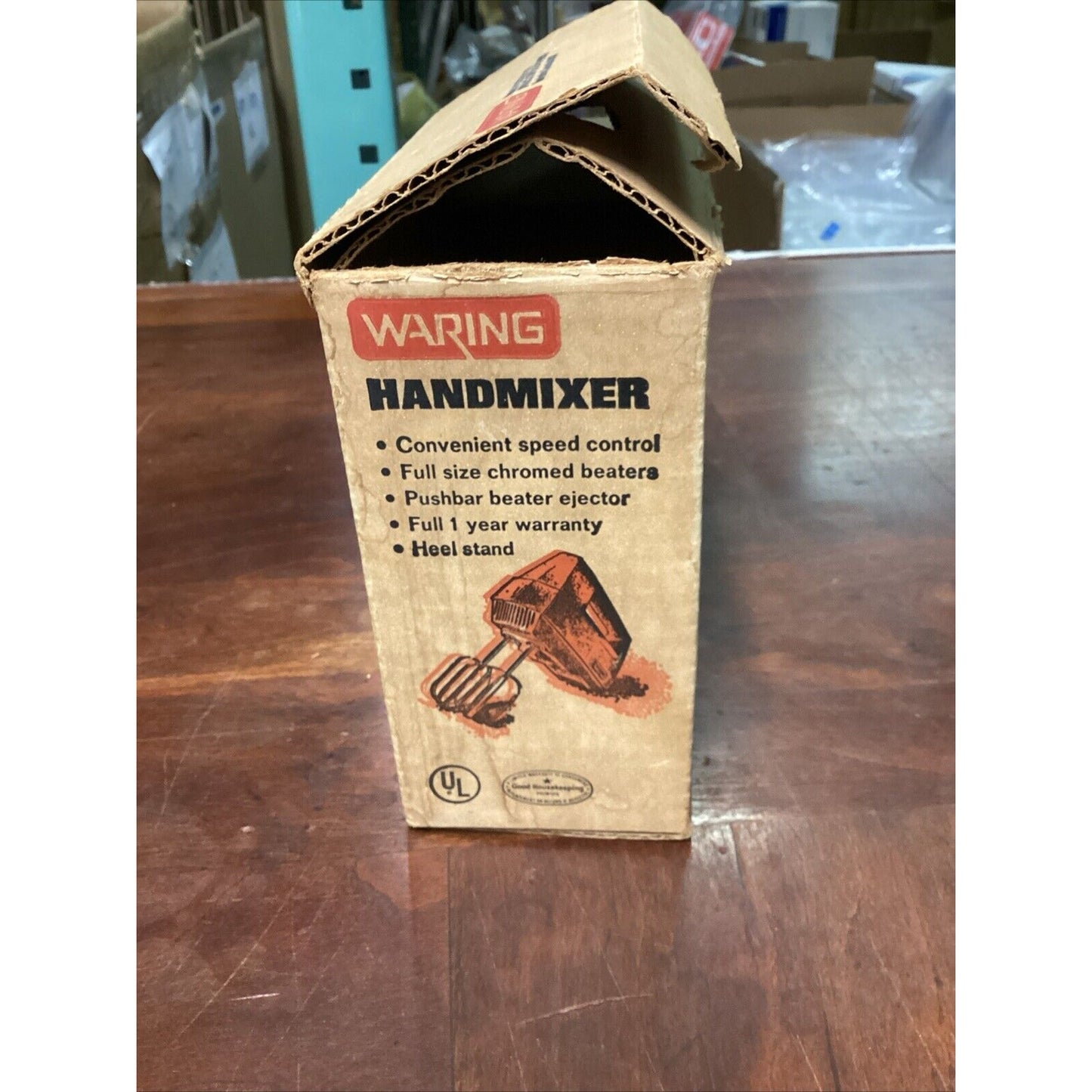 Vintage Waring Hand Mixer W/ 2 Beaters, Original Box & Instructions