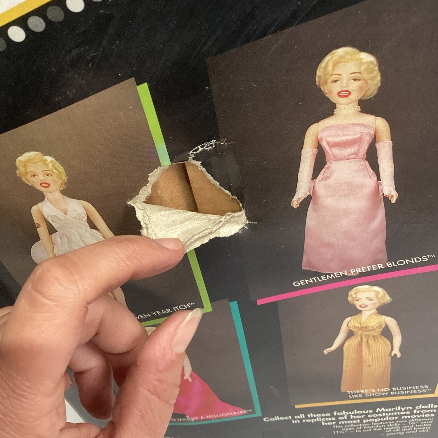 Marilyn Monroe Doll There's No Business Like Show Business Gold Dress - NOS