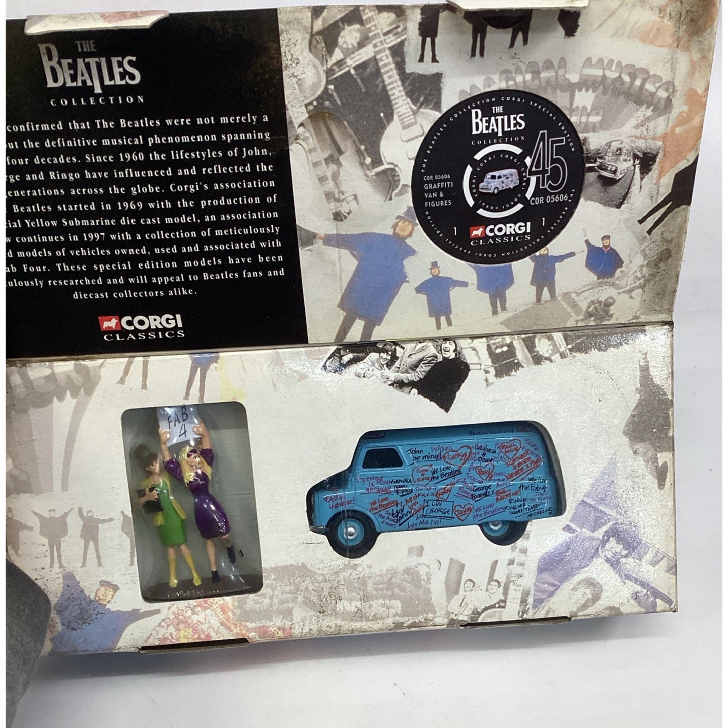Corgi Classics THE BEATLES COLLECTION 1997 Blue BEDFORD CA. GRAFFITI VAN