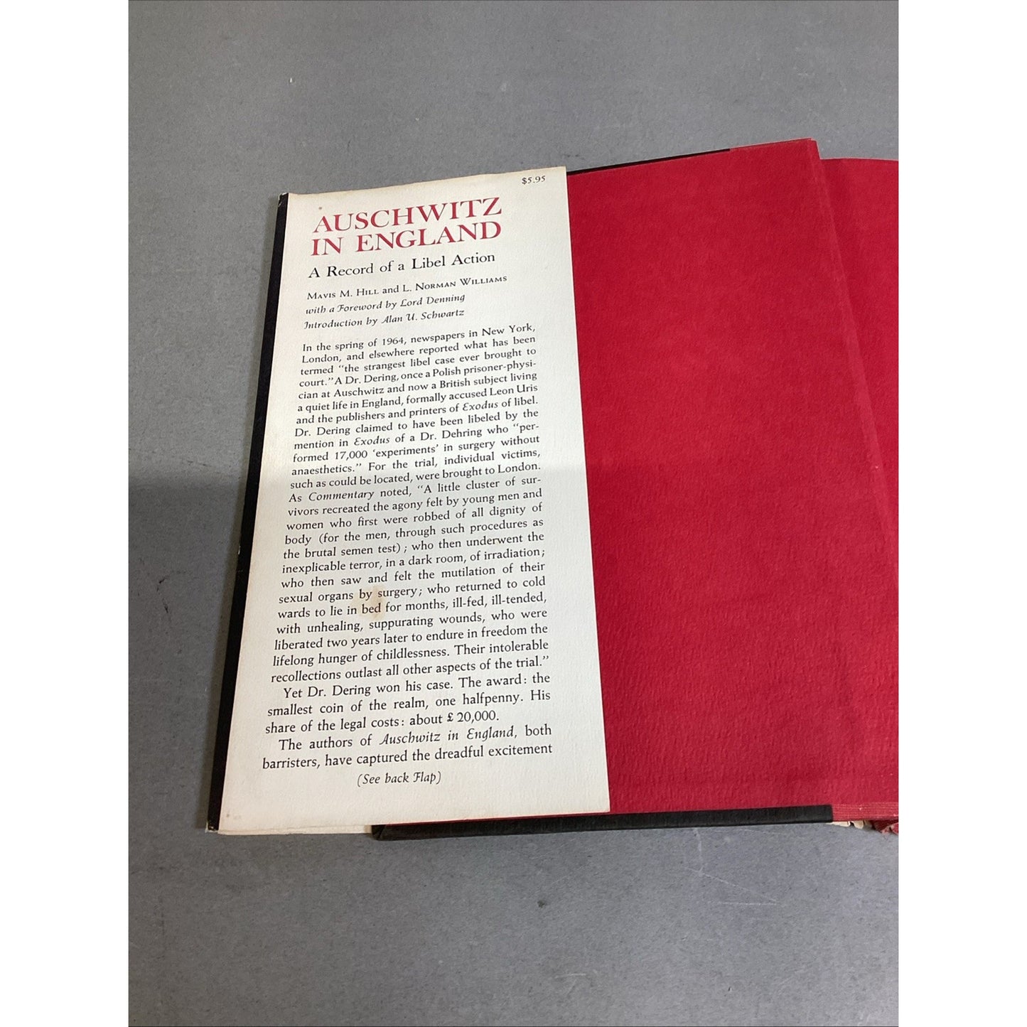 AUSCHWITZ IN ENGLAND (1965) Mavis Hill & L. Norman Williams Libel Trial HCDJ