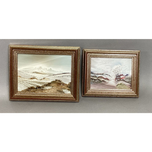 Set Of 2 Landscape Pictures - Signed By Schiele - 1992