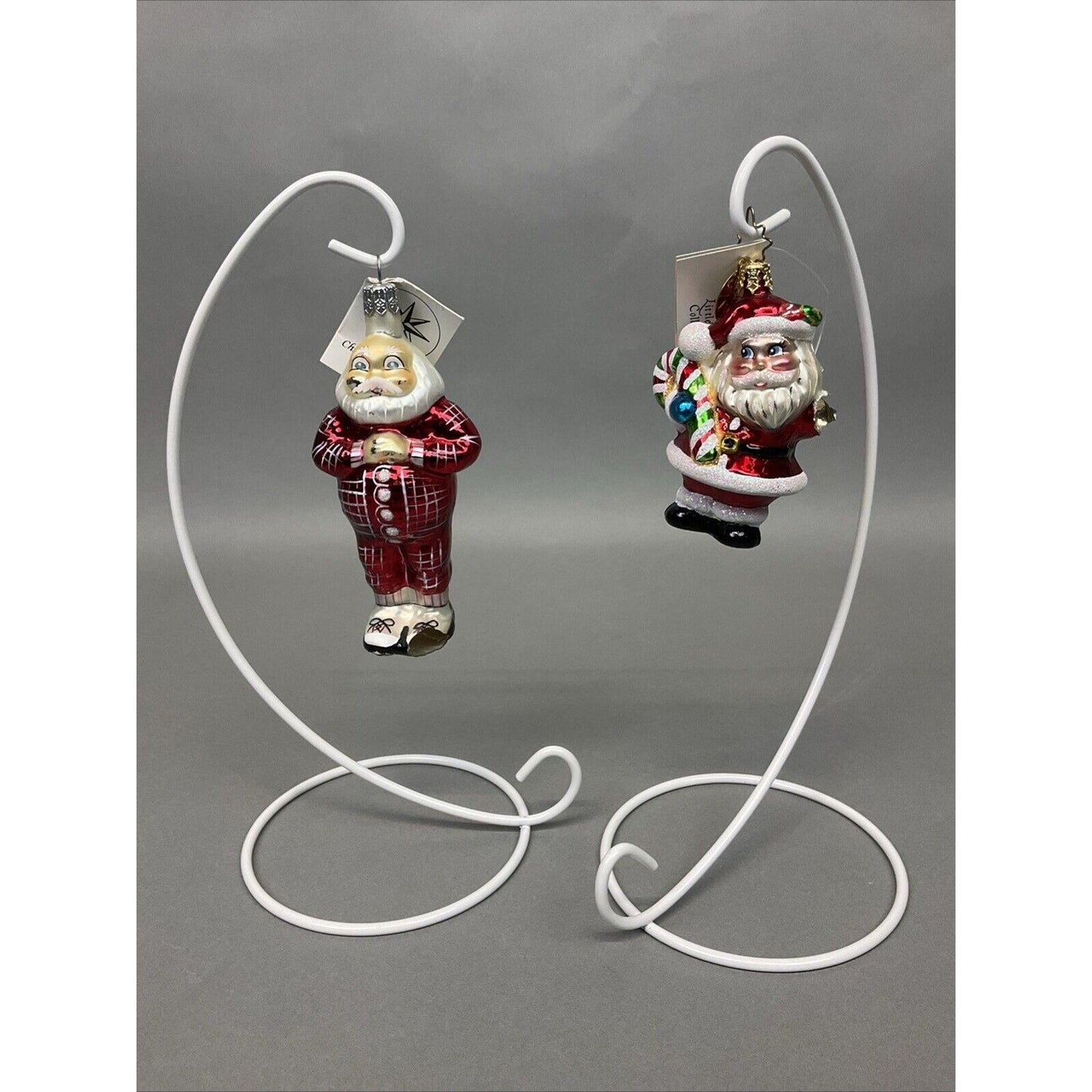 Radko Sleepy Time Santa Claus + Santa Christmas Gems Christmas Ornaments/Damaged