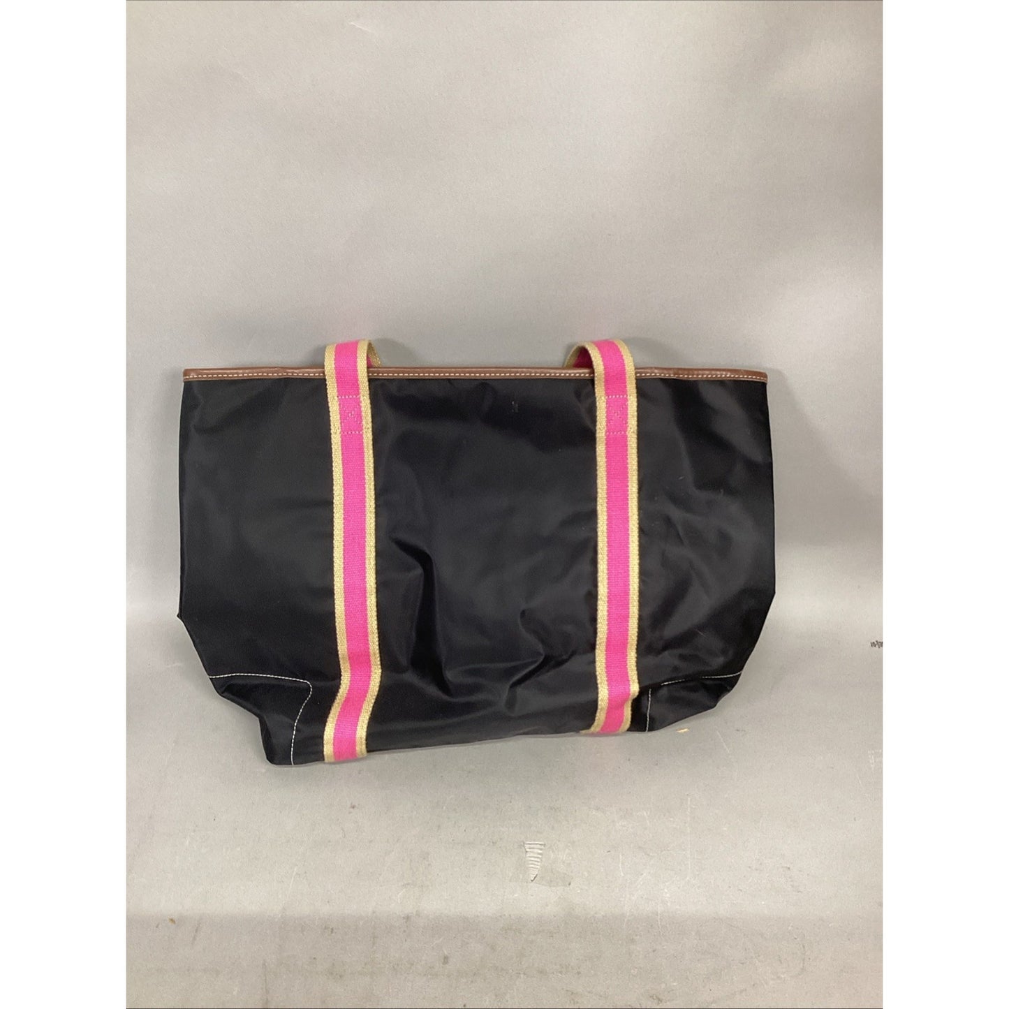 Vintage XOXO Pink Black Tote Bag - 18.5x14”