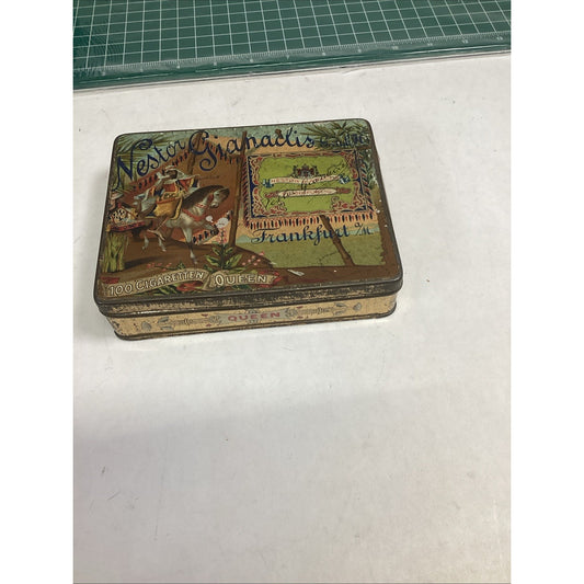 VINTAGE 1920’s CIGARETTE NESTOR ADVERTISING MINIATURE LITHO TIN BOX