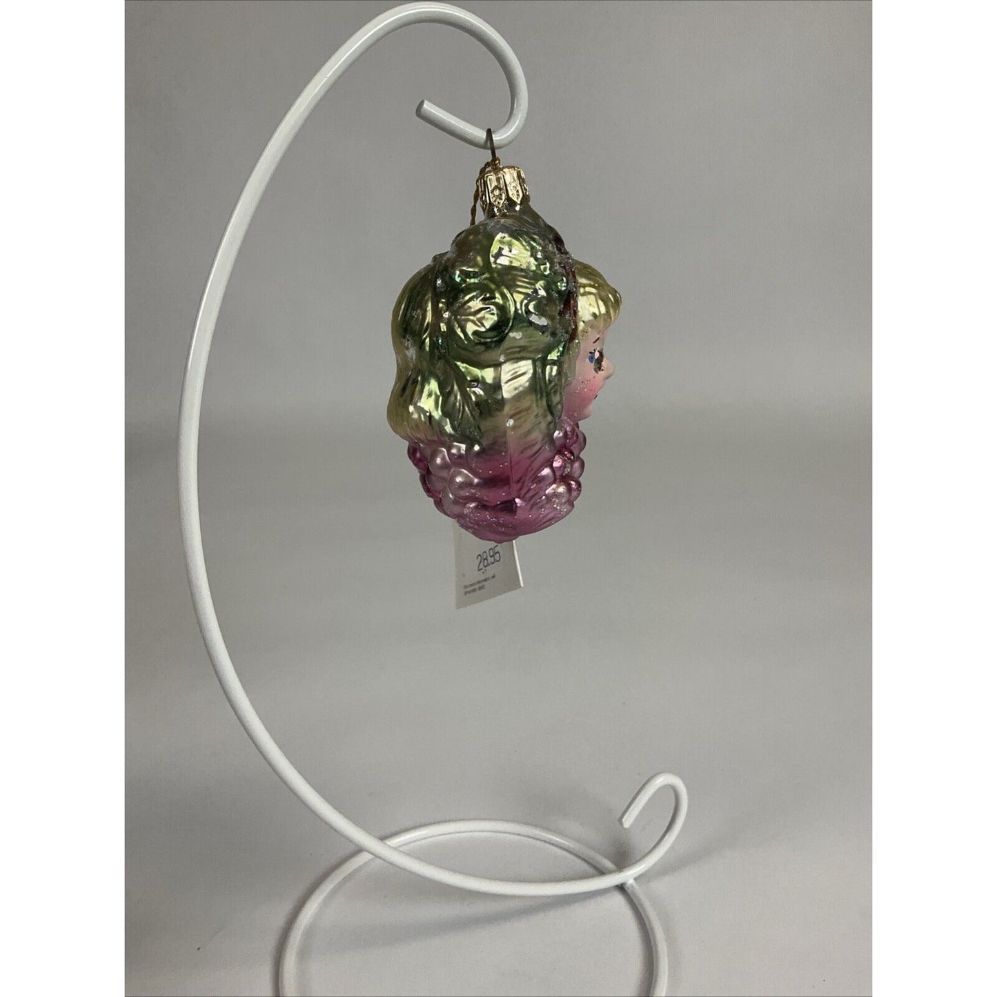 Christopher Radko Bordeaux Girl With Grapes Christmas Ornament