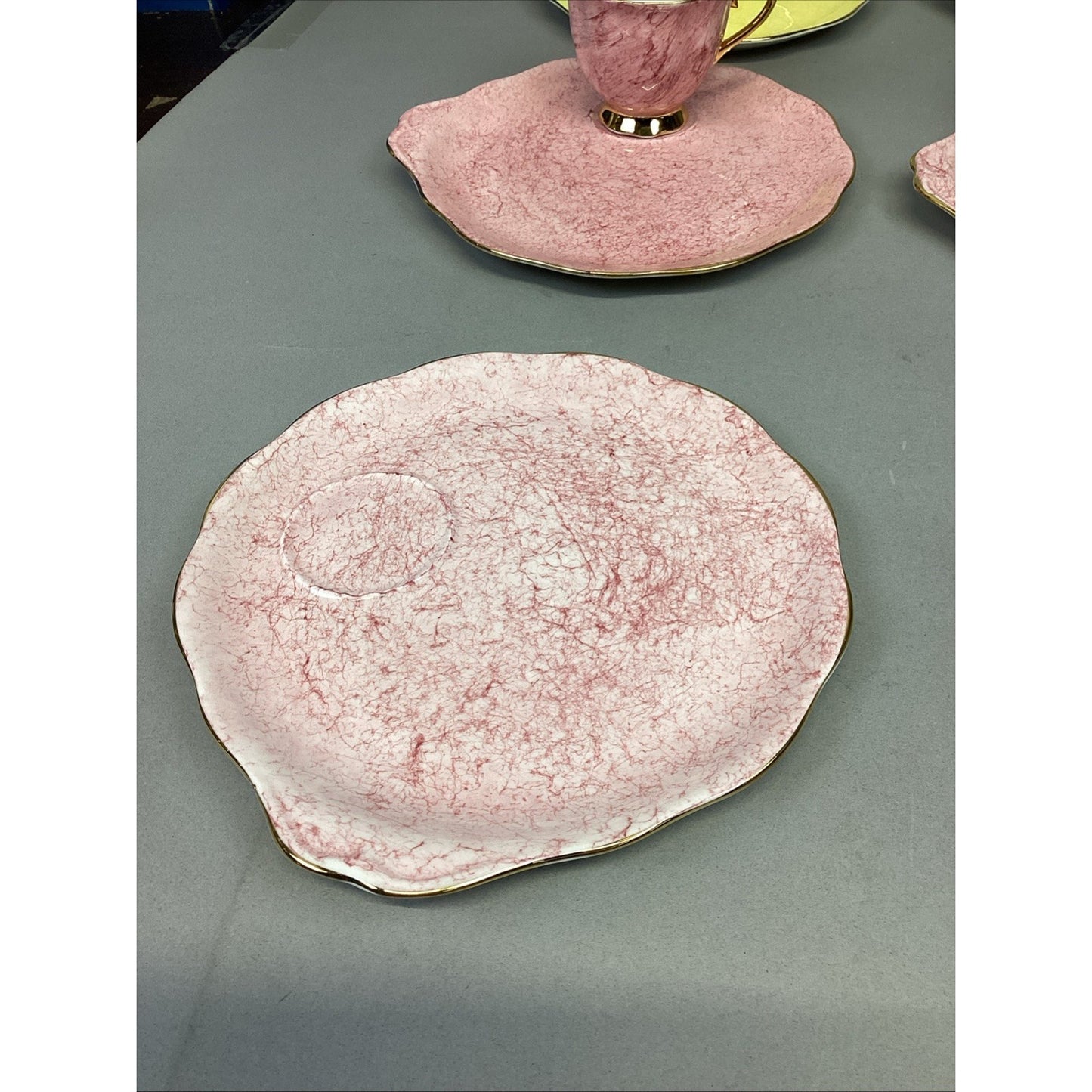 11 Pc Royal Albert Gossamer England Cups, Saucer Snack, Luncheon Plates