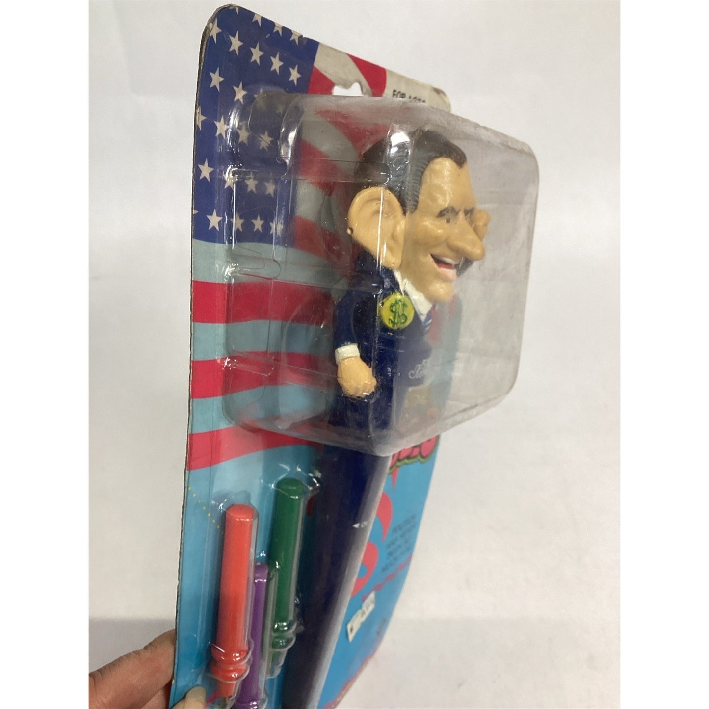 VINTAGE POLITICAL SQUIGGLE JIGGLES Motorized Pen ROSS PEROT PEN SET 1993 NIP