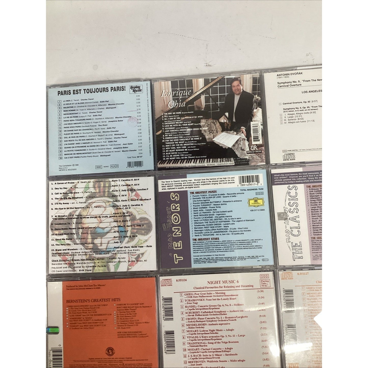 Lot Of 12 CDs - Bernstein, Night Music 6-10, Enrique Chia, Dvorak Symphony