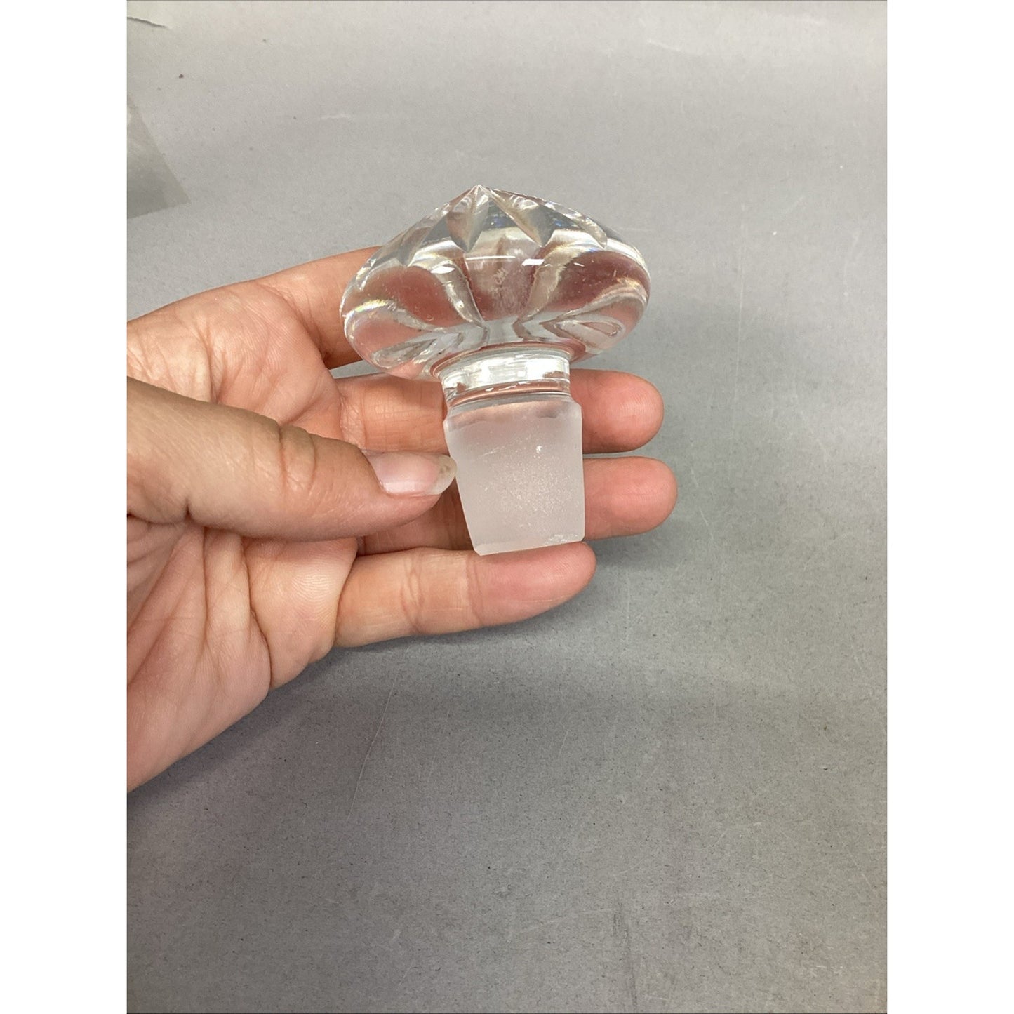 Vintage Heavy Lead Crystal Decanter With Stopper - 10”H