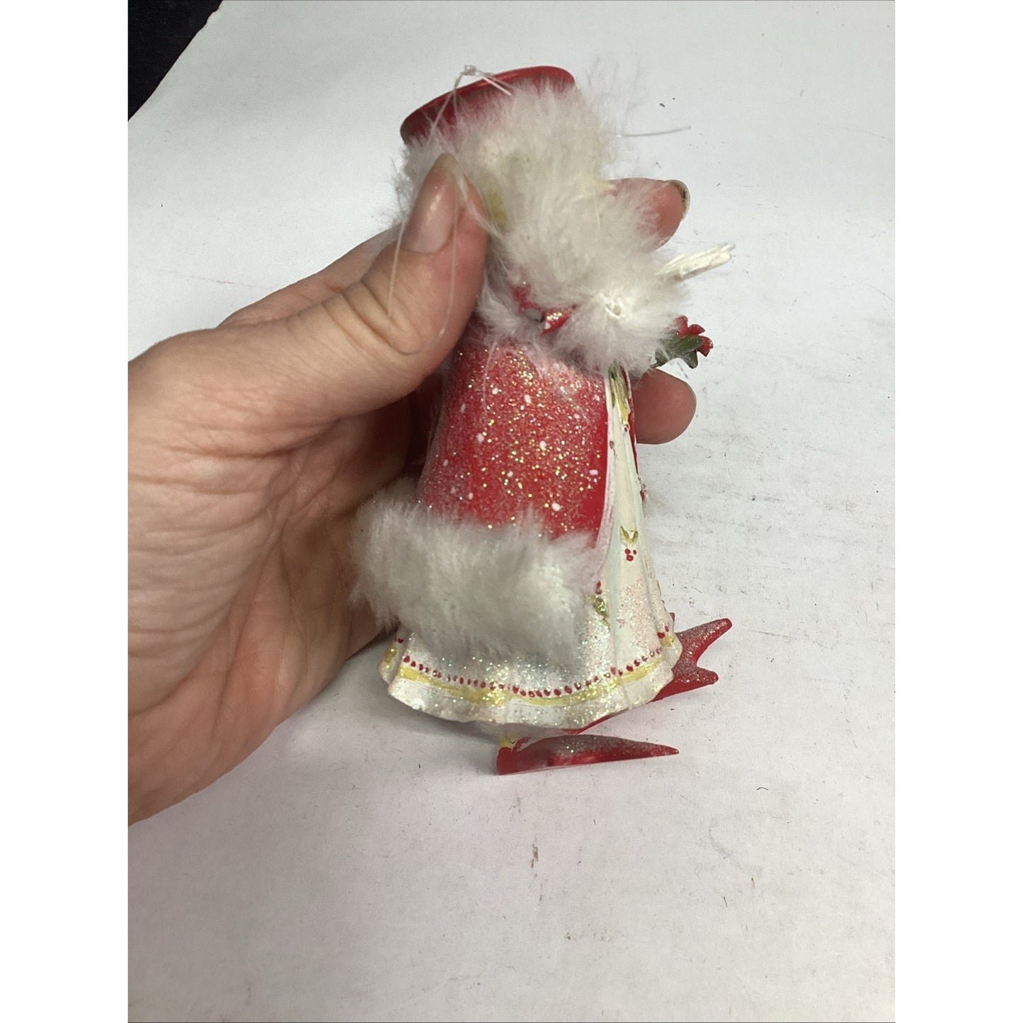 DEPT. 56 CHRISTMAS KRINKLES GIRL FROG ORNAMENT Holiday Gown Brewster