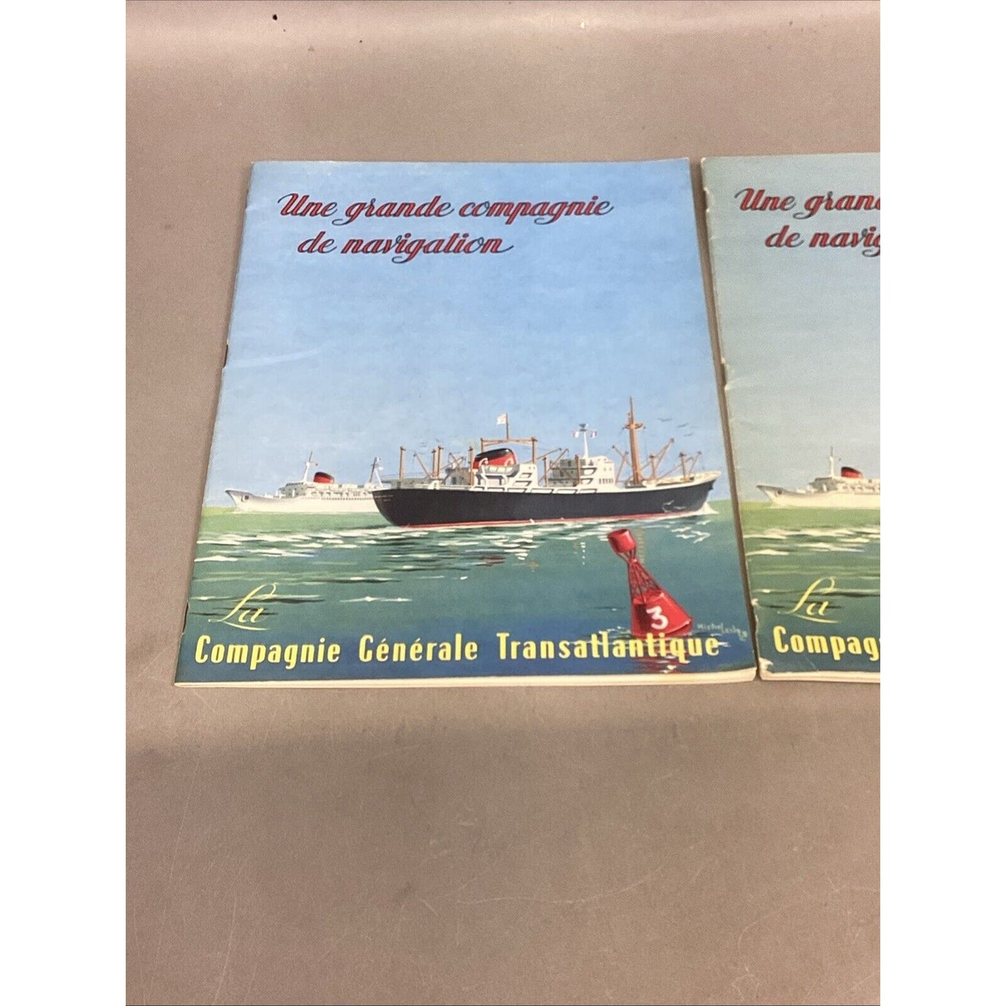 Set Of 2 1960 SS FRANCE La Compagnie Generale Transatlantique Children’s Books