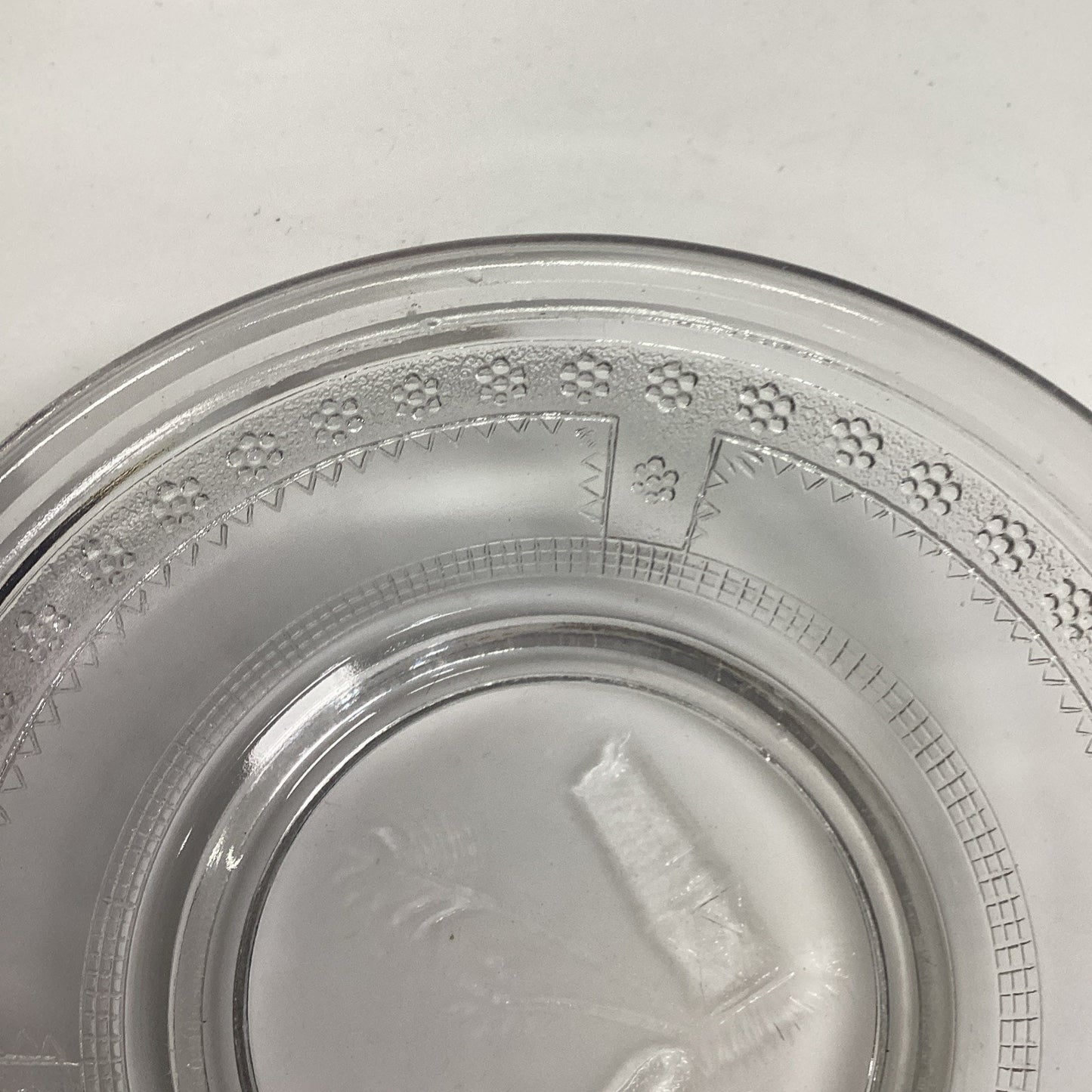 Antique 1880’s Egyptian Pattern Pressed Glass Soup or Cereal Bowls