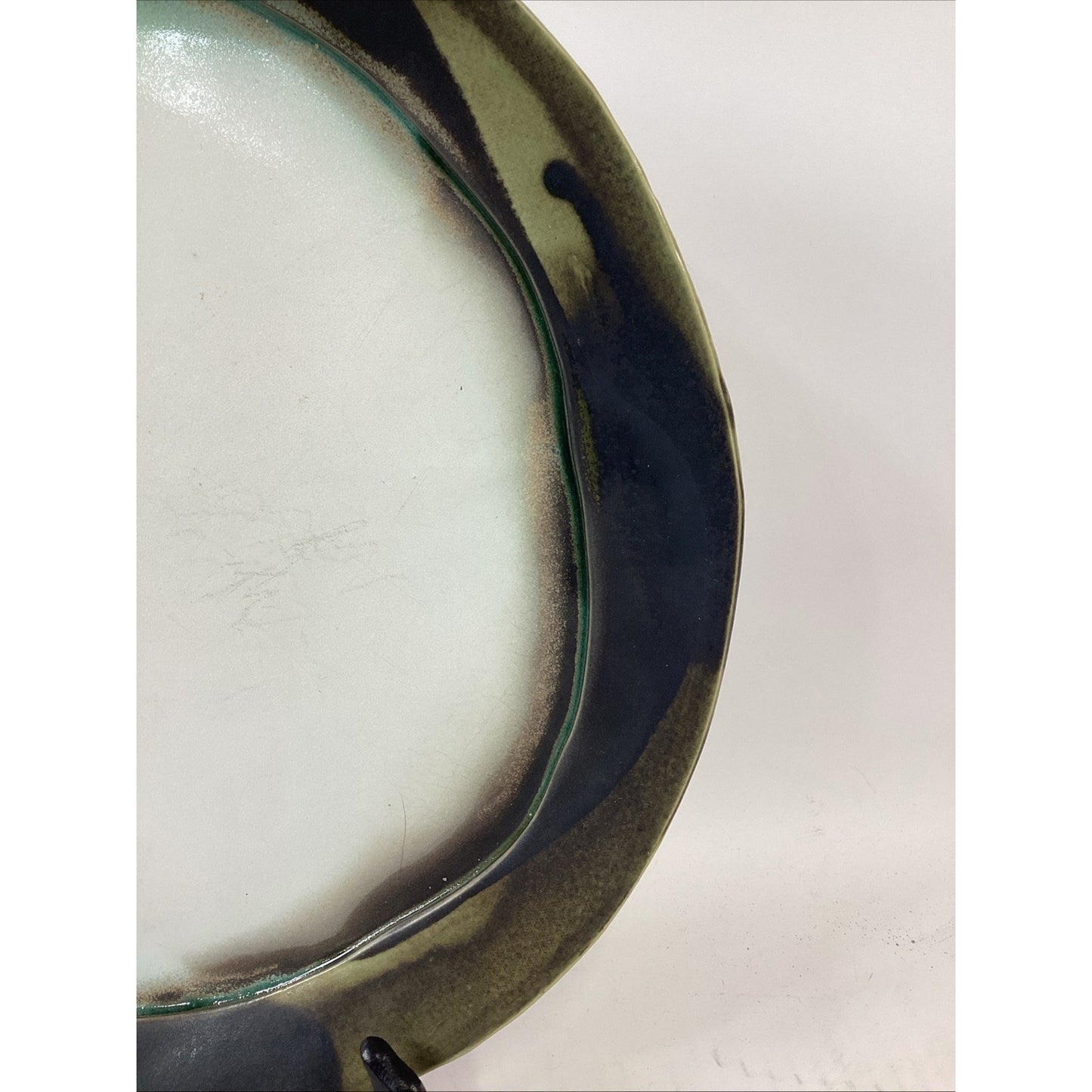 Large Handmade/Hand Painted Platter - 13.5”D