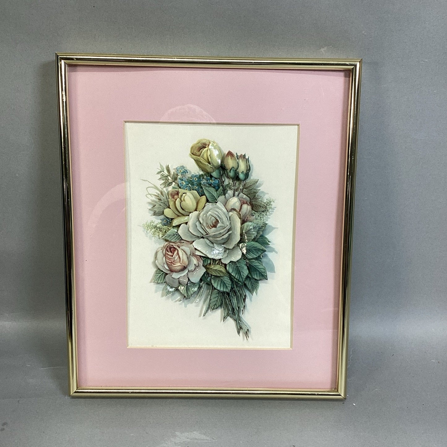 3D Floral Roses In A 12x10” Frame