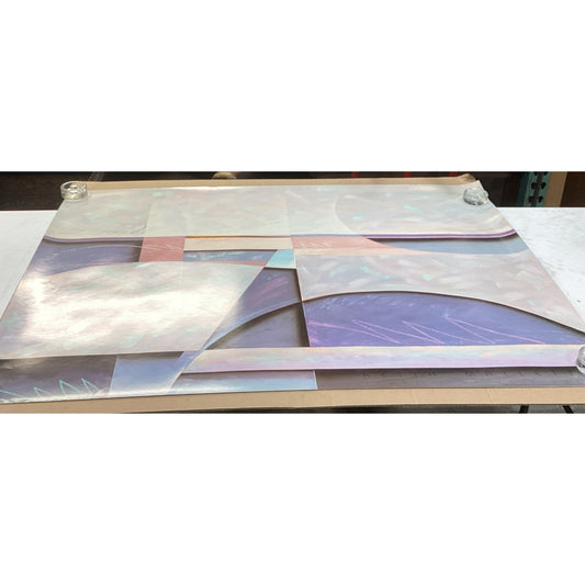 1988 Keith Mallett Front Line Editions Geometric Abstract Poster - 48x35.75”