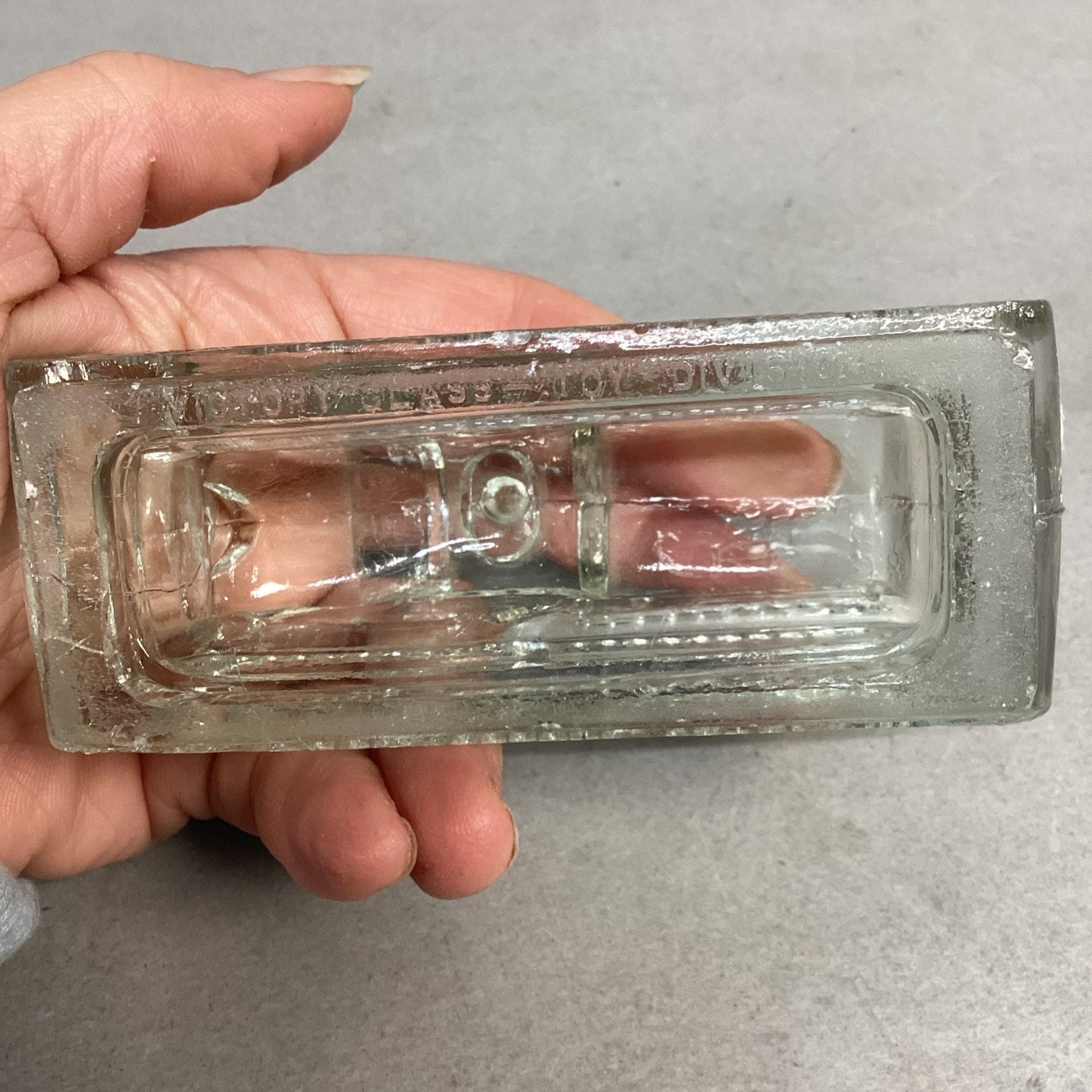 Vintage USA 1942 WWII Era Tank Victory Glass Candy Container