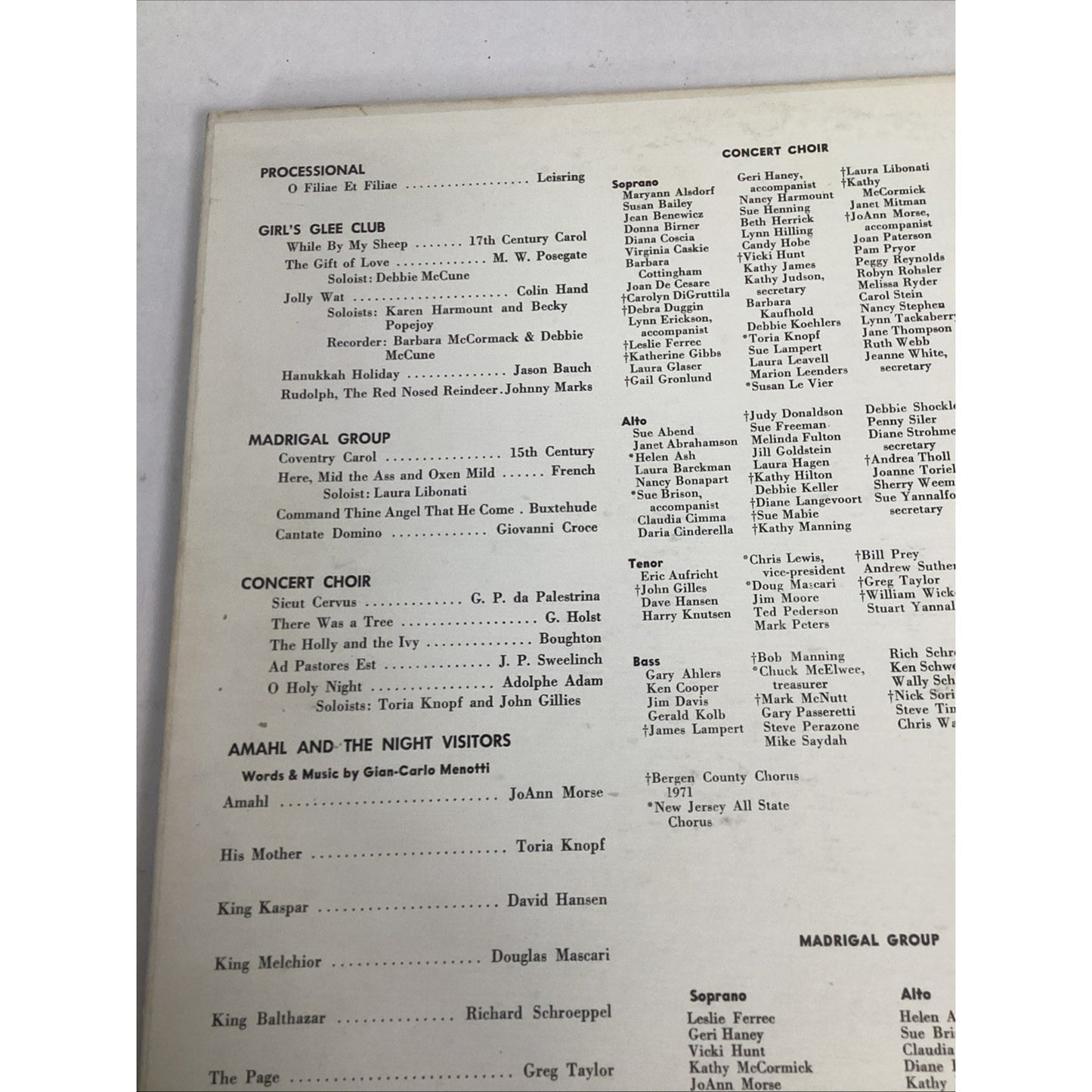 The Northern Highlands Regional High School 1970 Annual Christmas Concert Record