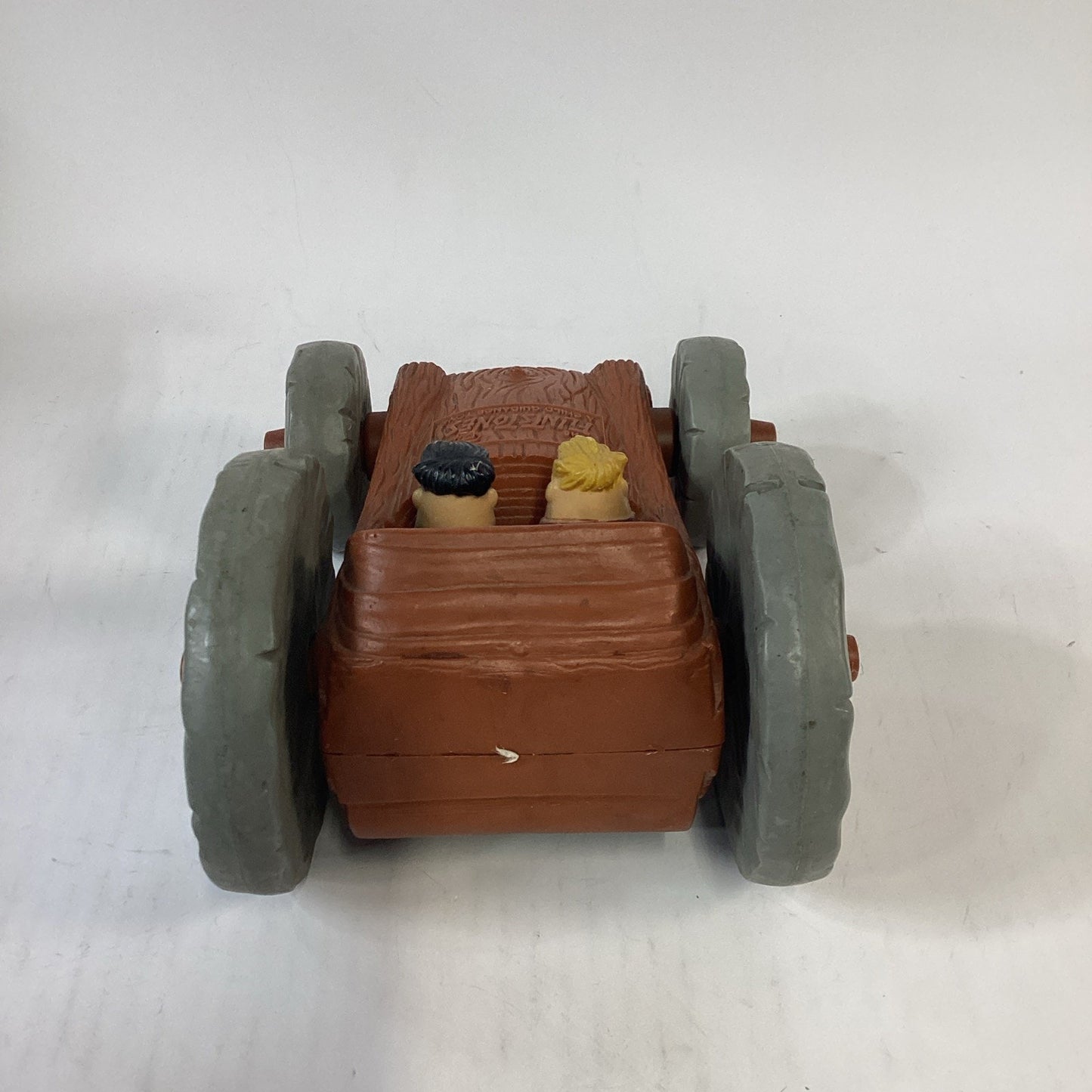VINTAGE 1976 Flinstones Hanna Barbera Pull Flip Car Toy - Fred/Barney, Bam/Pebs