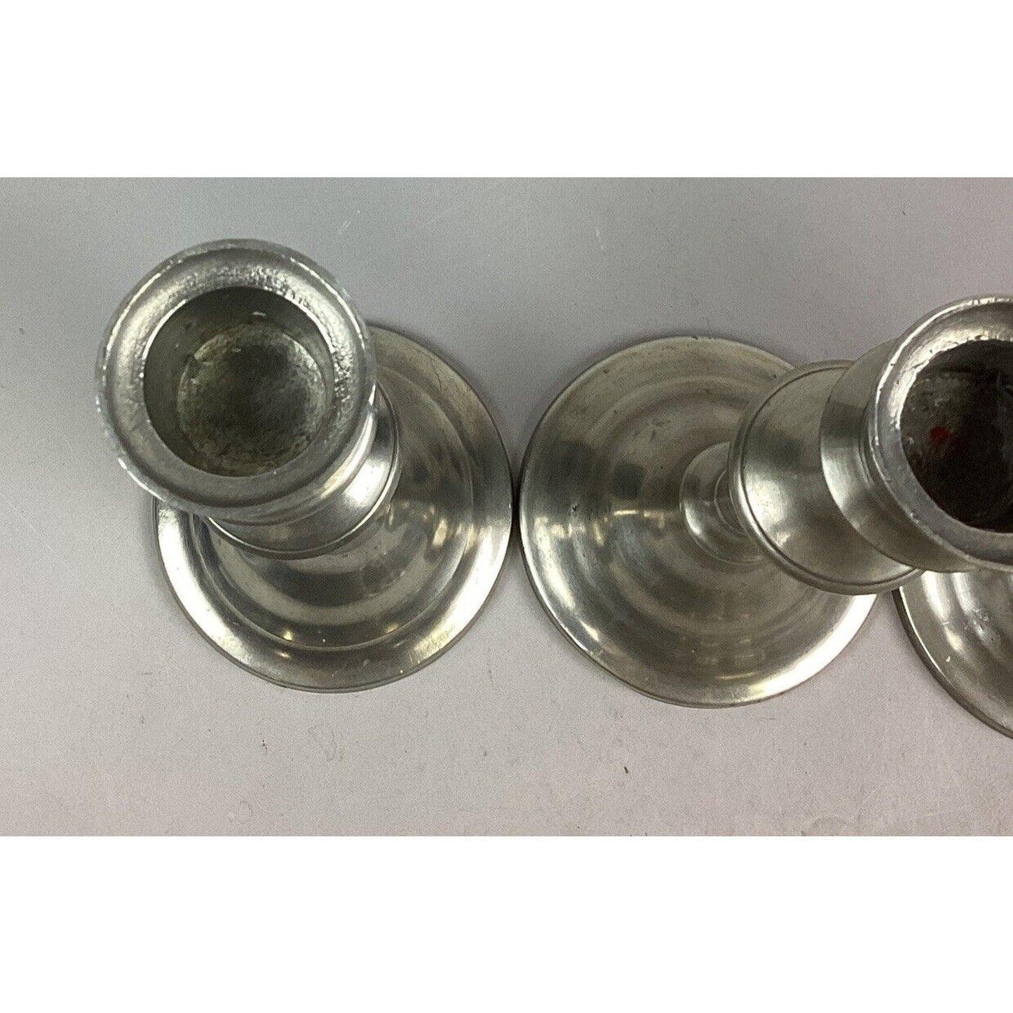 Set Of 4 Silver Plated Candlestick Holders - 10.5”