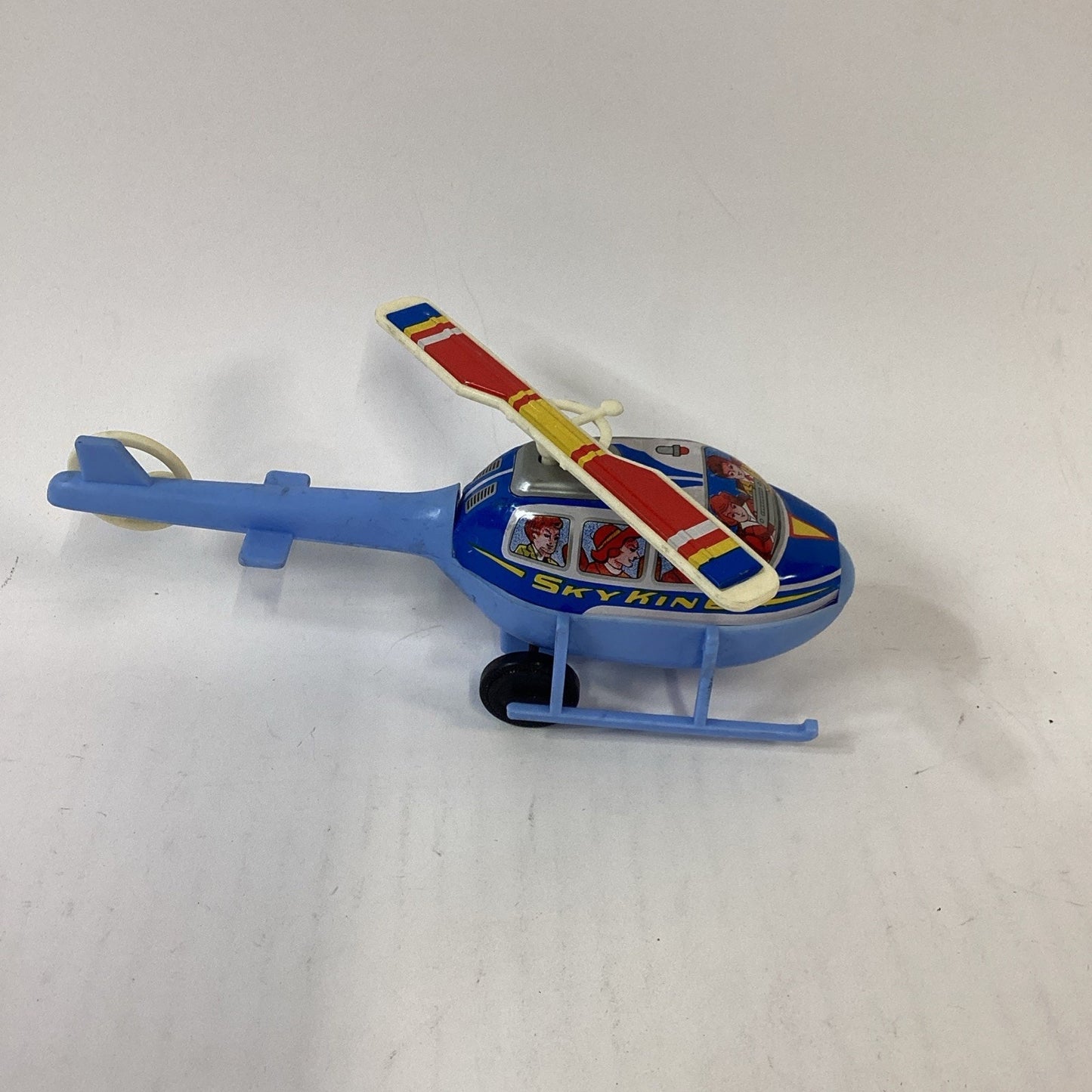 Lot Of 4 Plastic Helicopters With Rotating Blades - Skyking, Flying Star, Super
