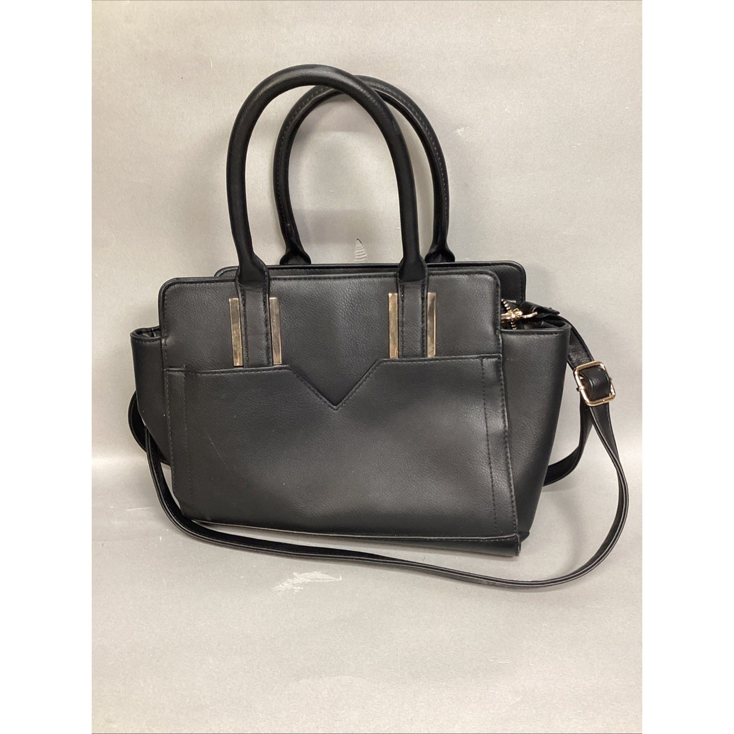 Black Synthetic Leather Purse