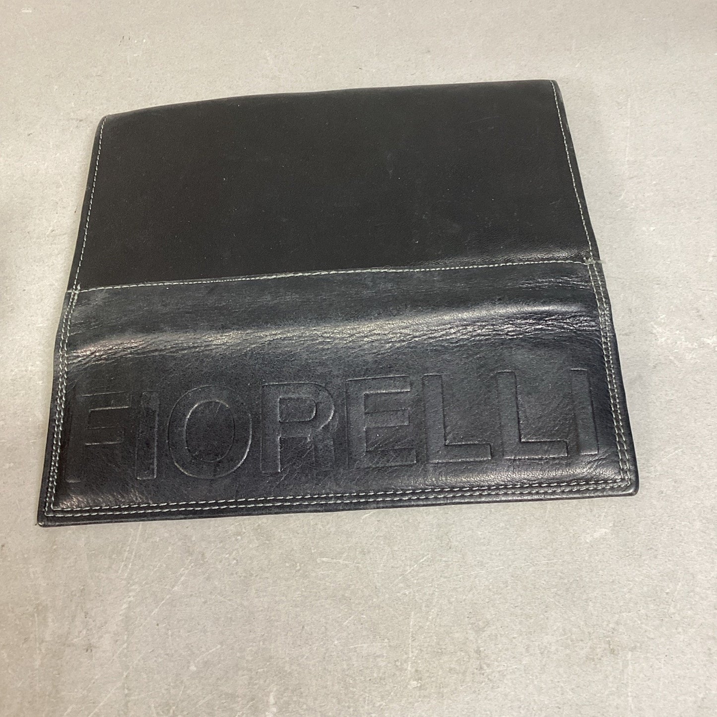 Fiorelli Black Leather Zip Around Wallet Clutch Genuine Cowhide Super Soft